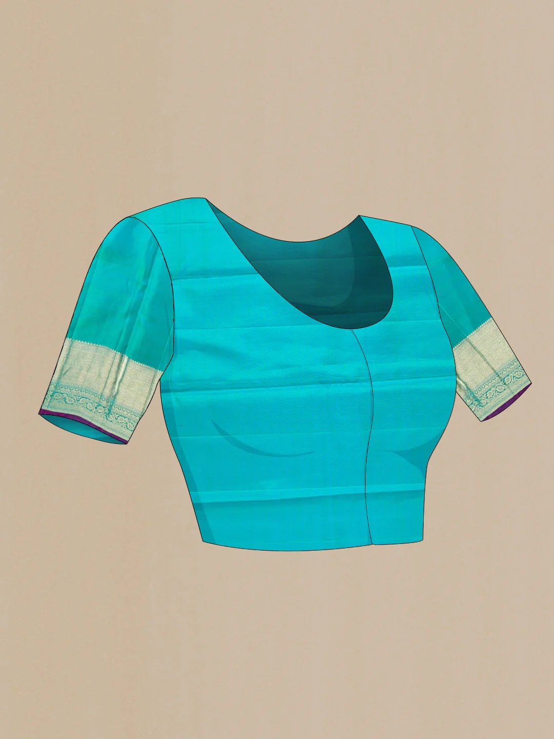 Blue Kanjivaram Silk Saree - Image 5