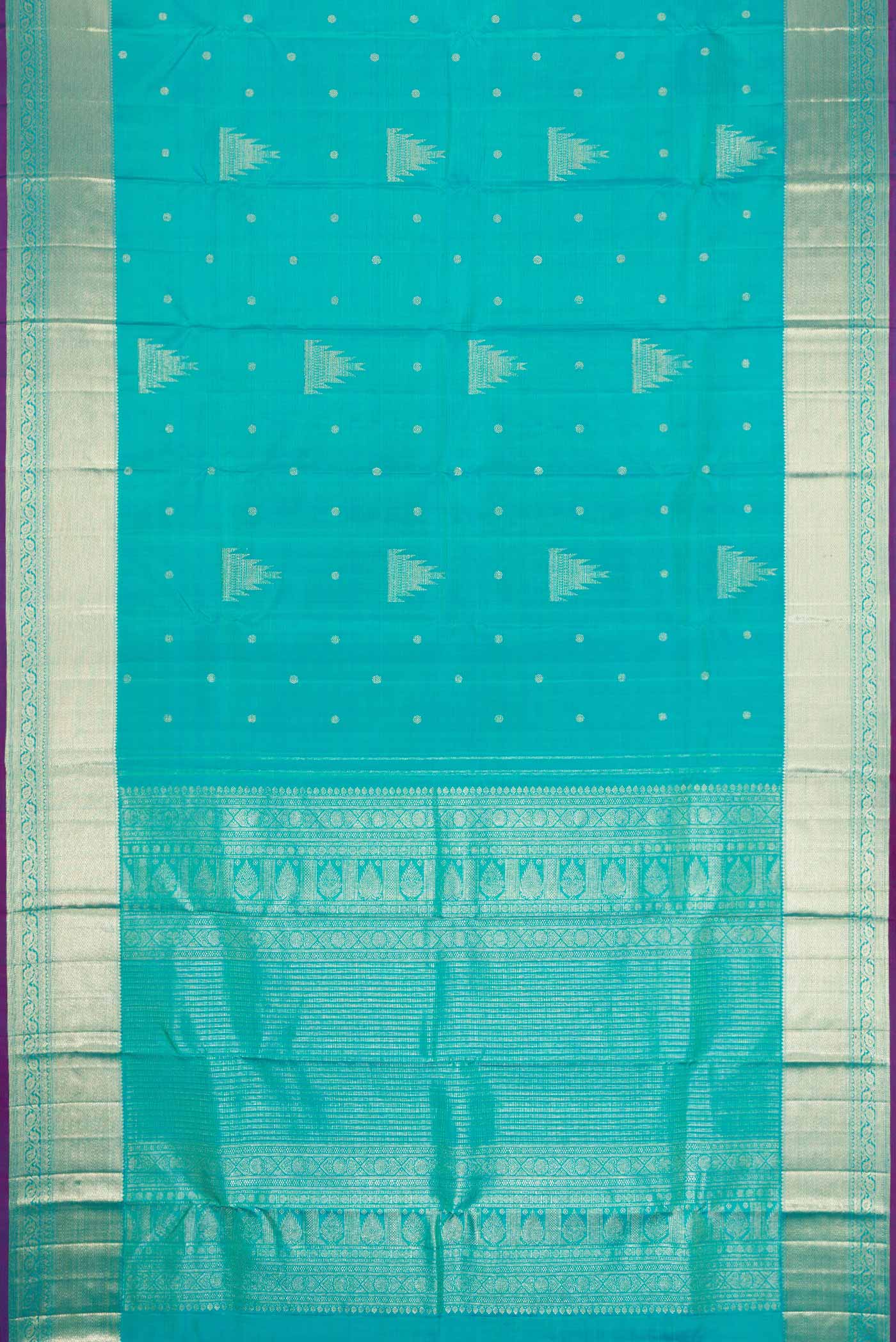 Blue Kanjivaram Silk Saree - Image 6