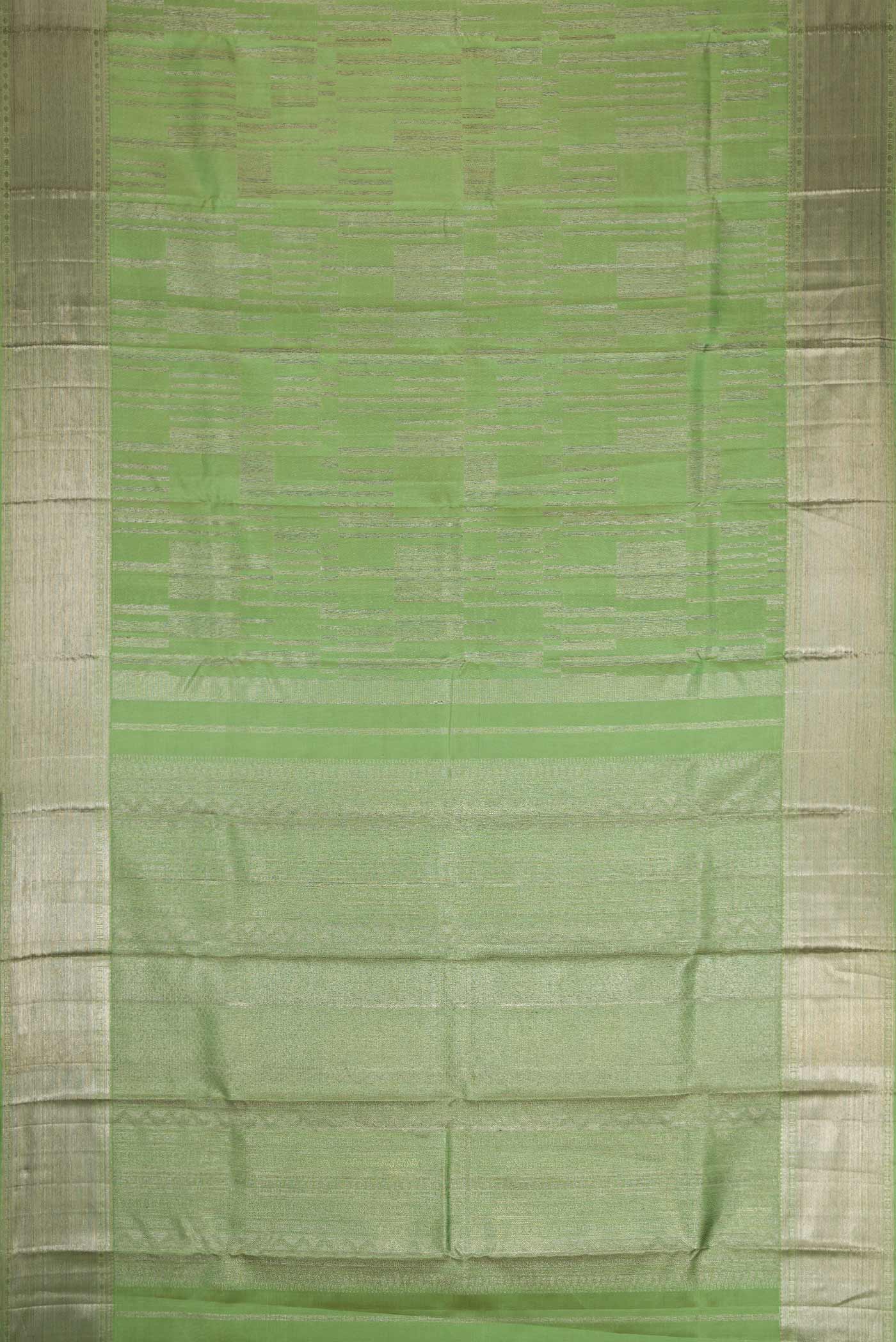 Green Dual Tone Kanjivaram Silk Saree - Image 6