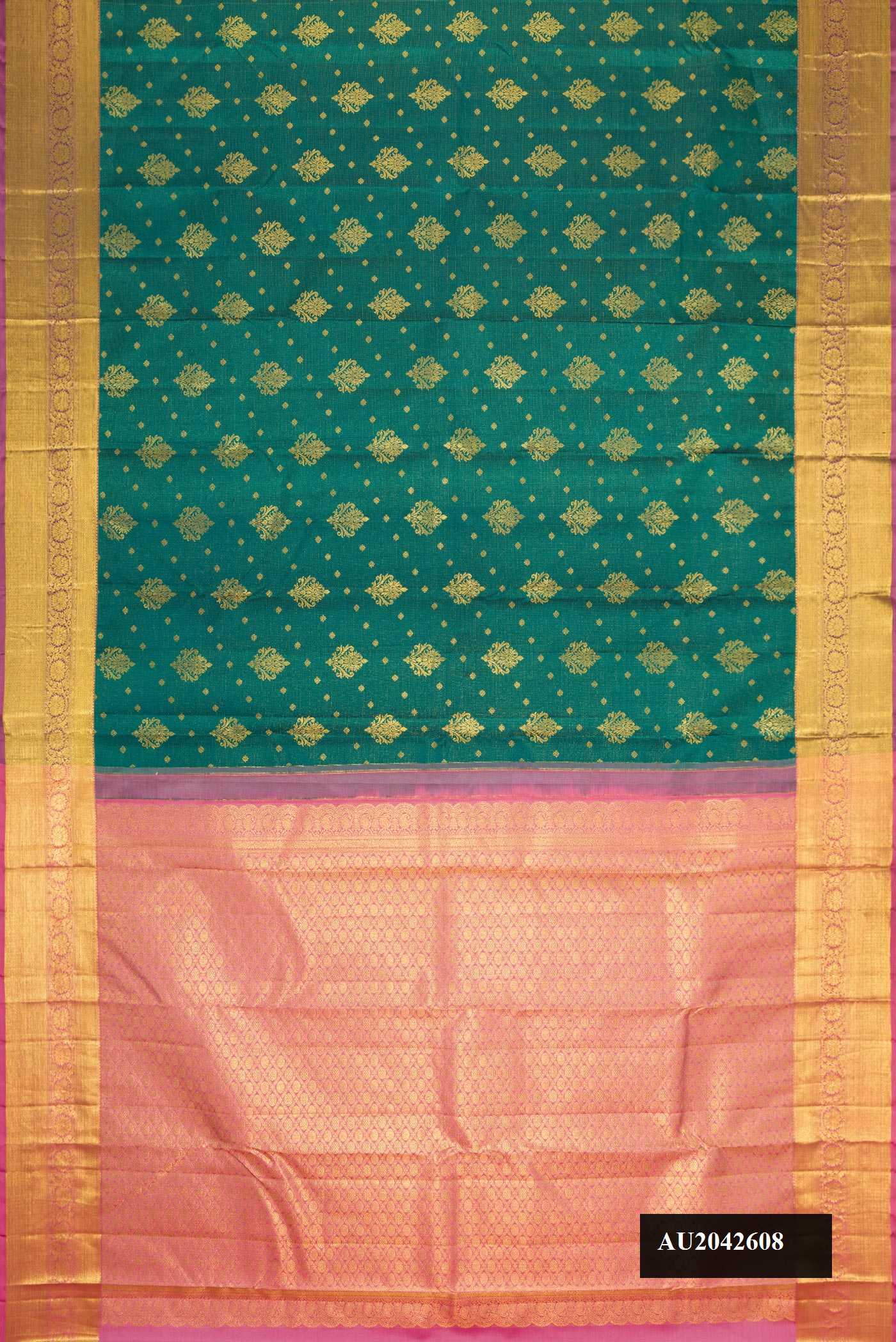 Green Dual Tone Kanchipuram Silk Saree