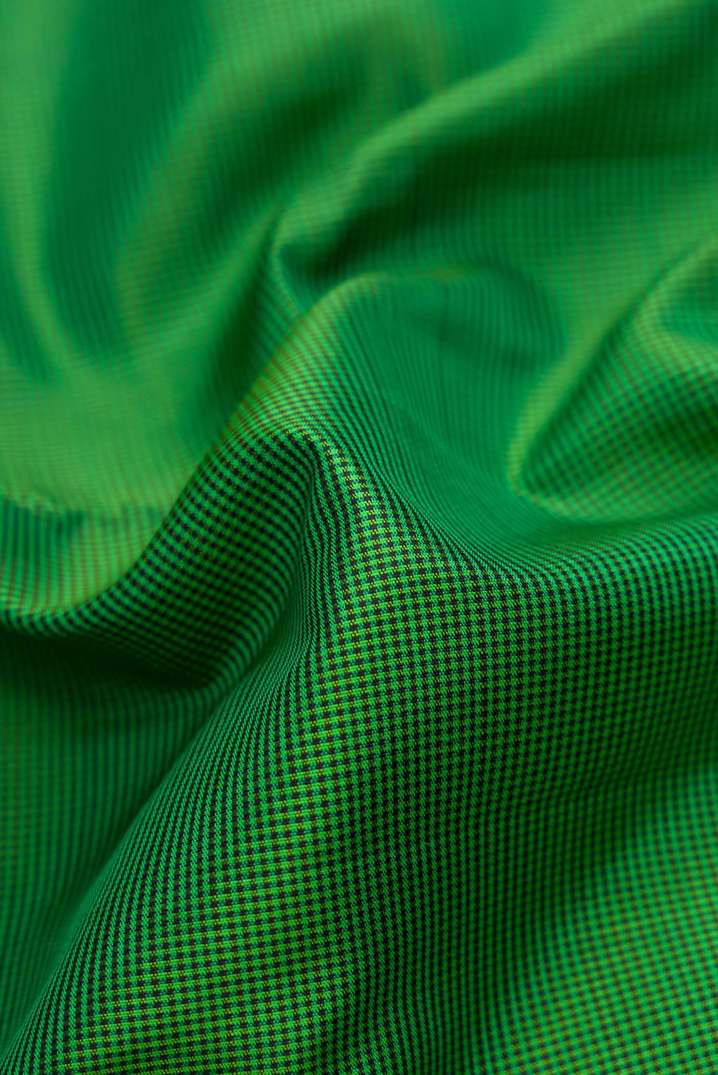 Green Dual Tone Kanchipuram Silk Saree - Image 2