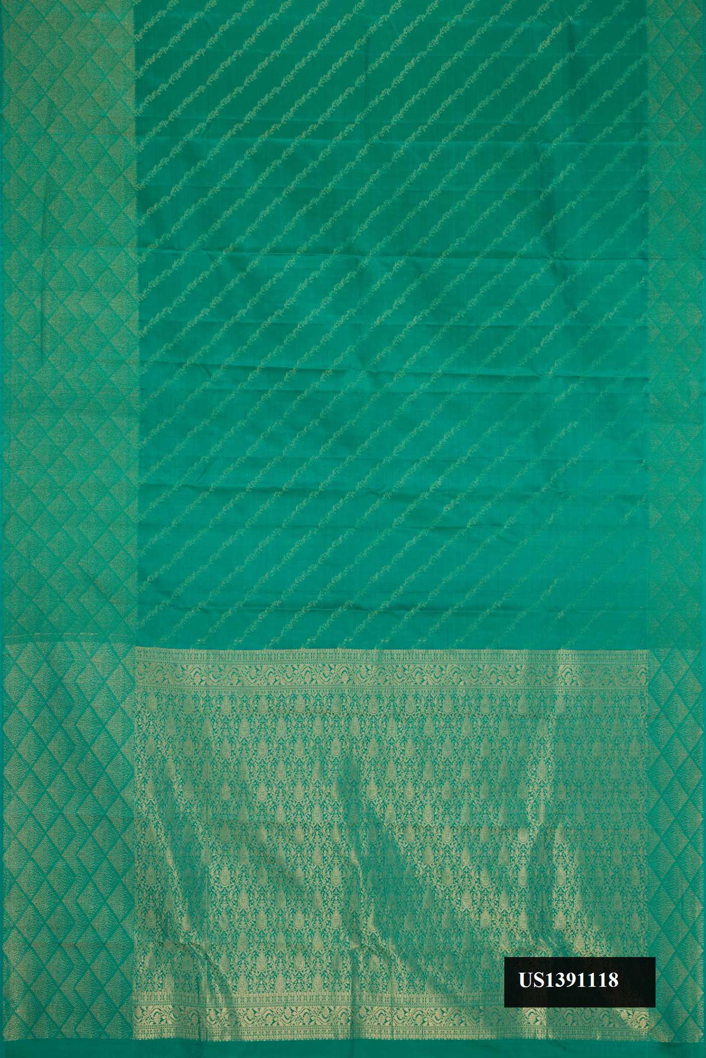 Green Dual Tone Kanchipuram Silk Saree