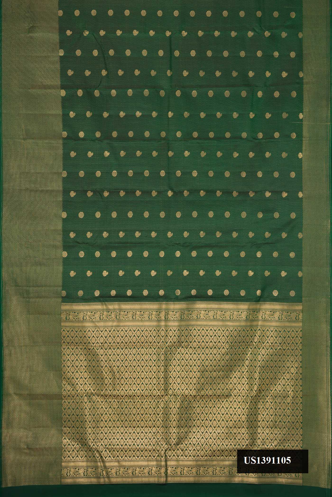 Green Dual Tone Kanchipuram Silk Saree