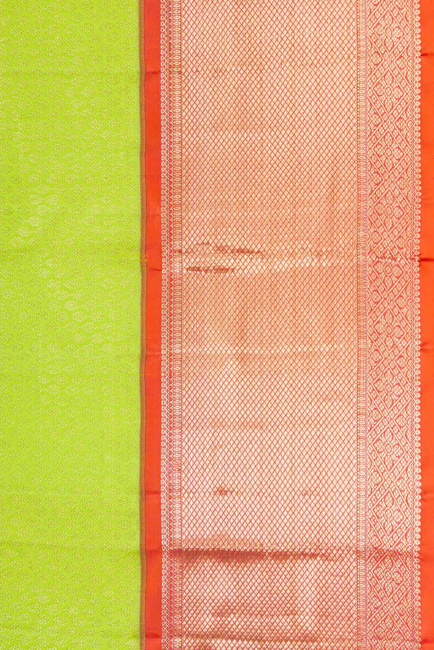 Parrot Green Kanchipuram Silk Saree - Image 3