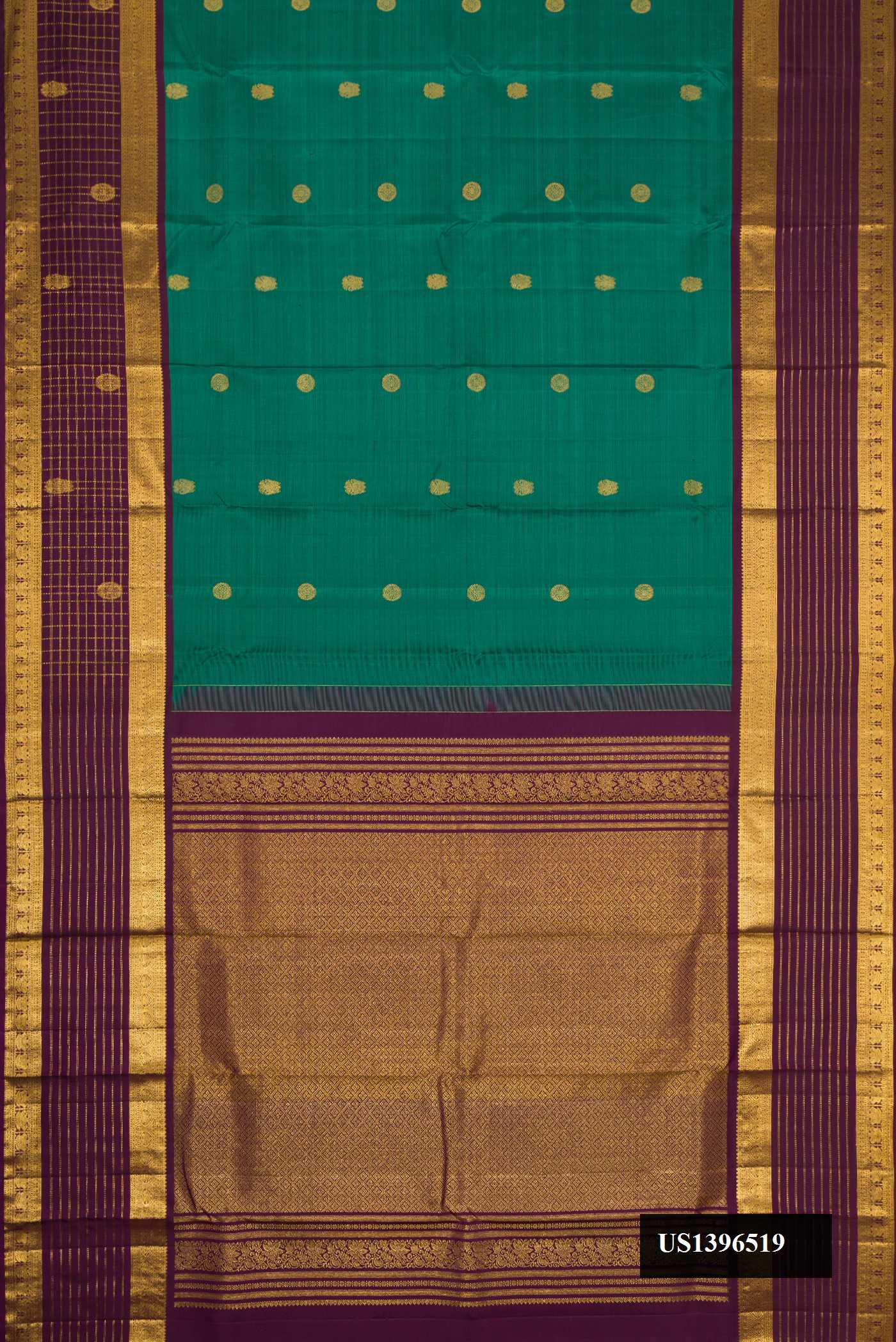 Green Dual Tone Kanchipuram Silk Saree