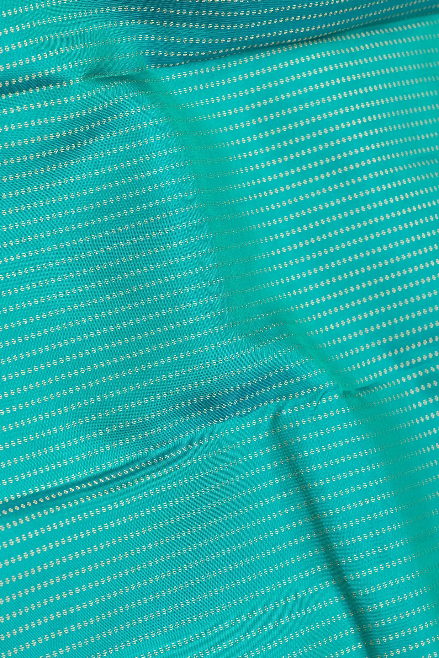 Turquoise Kanchipuram Silk Saree - Image 2