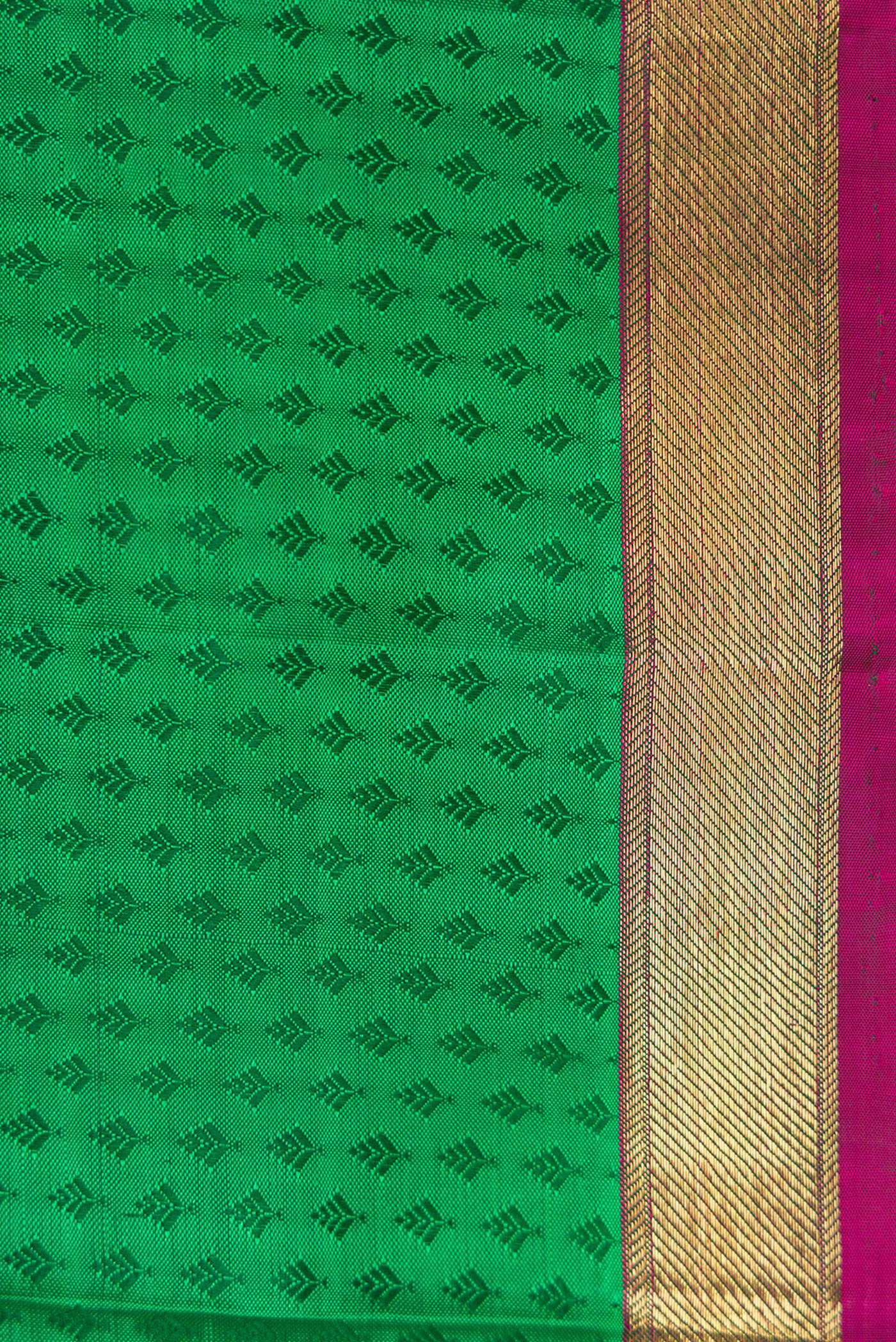 Green Kanchipuram Silk Saree - Image 3