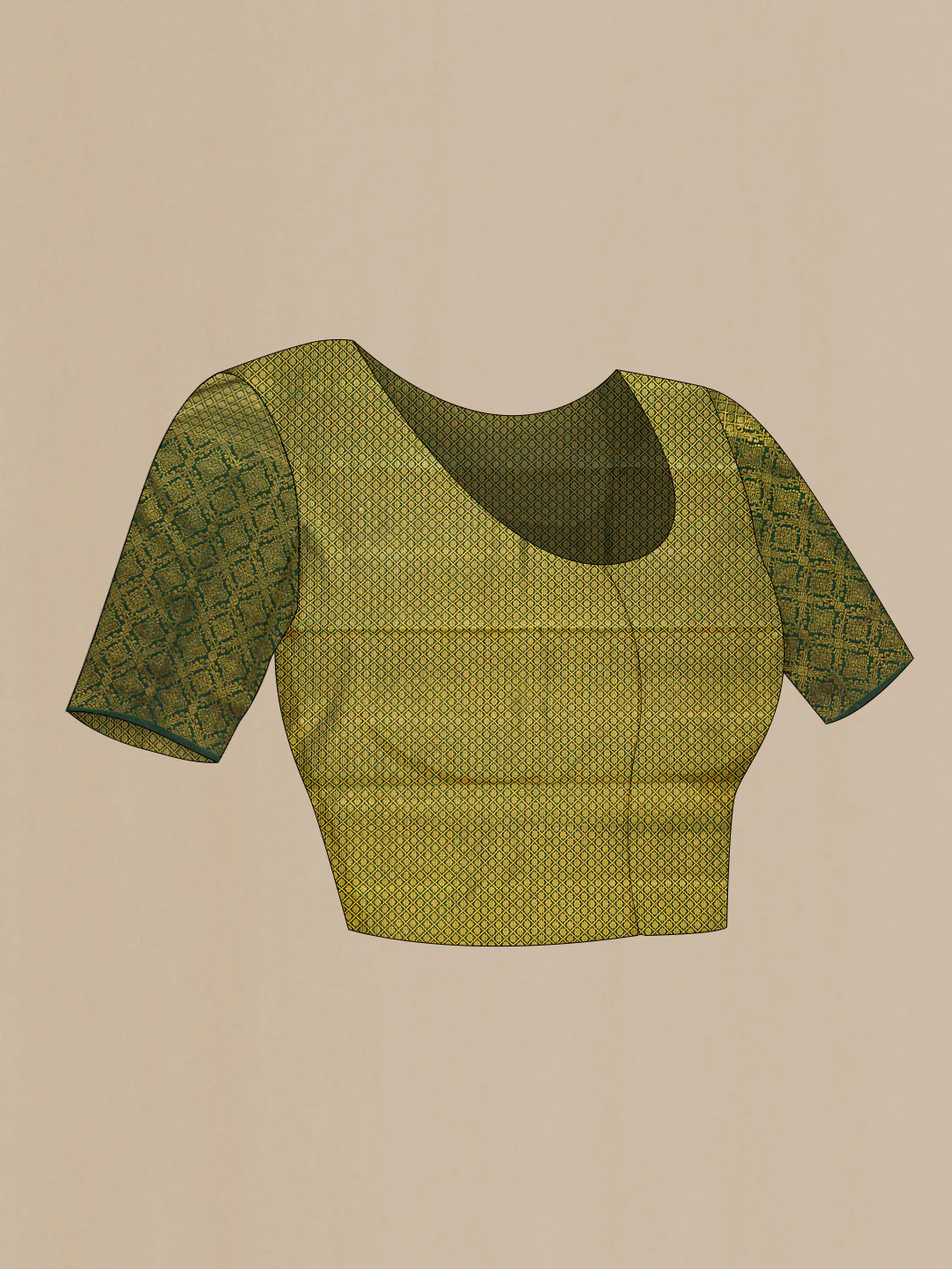 Bottle Green Kanchipuram Silk Saree - Image 5