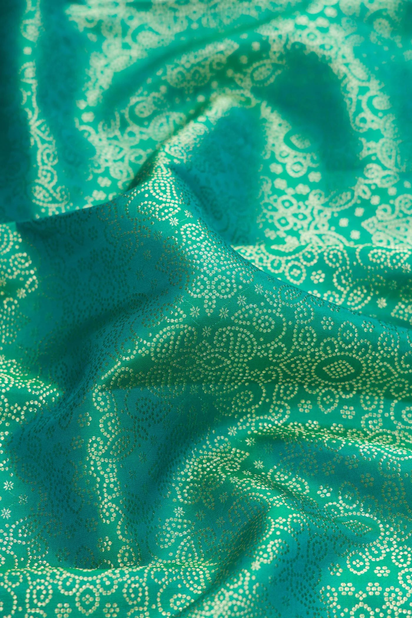 Sea Green Kanchipuram Silk Saree - Image 2