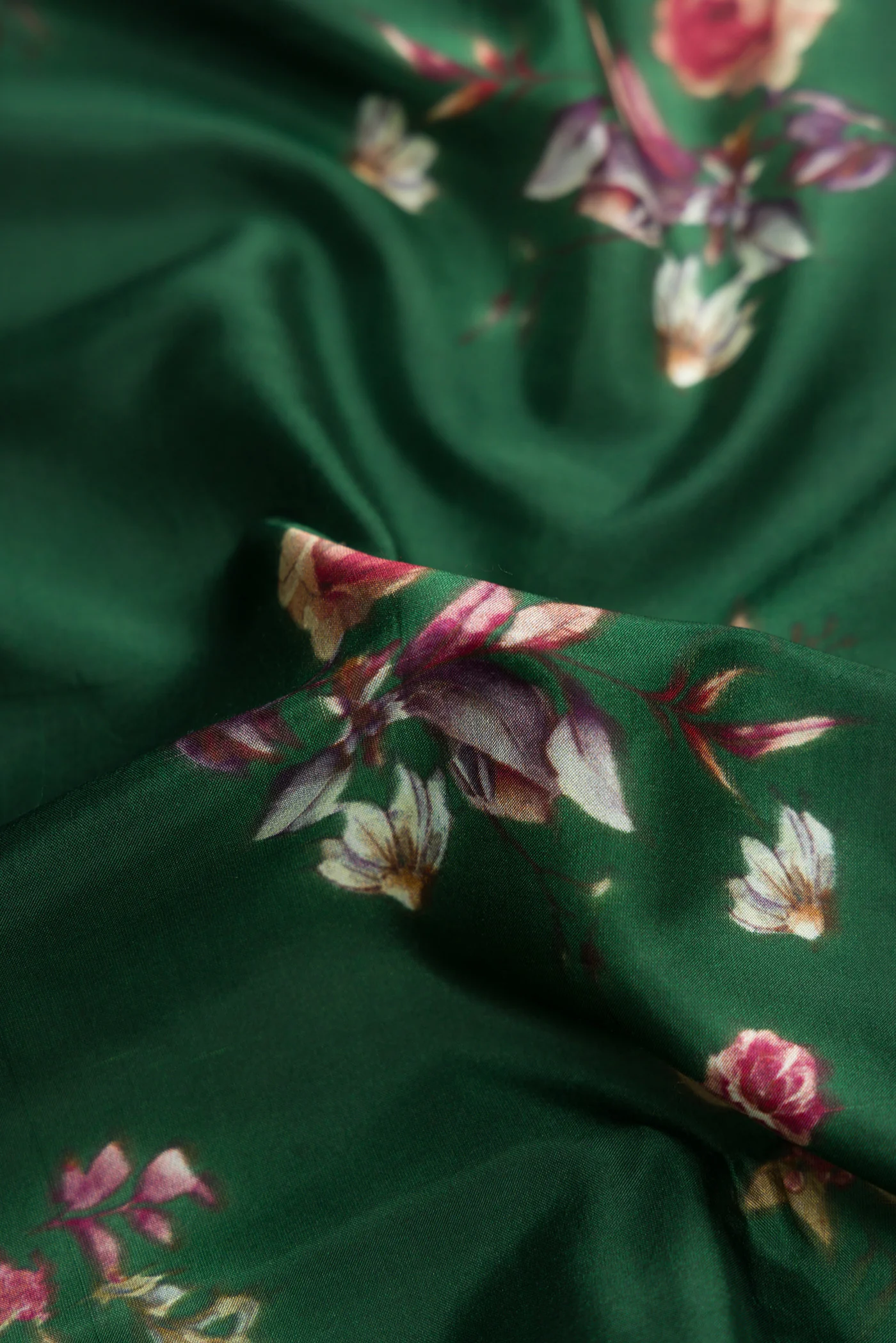 Bottle Green Kanchipuram Silk Saree - Image 2