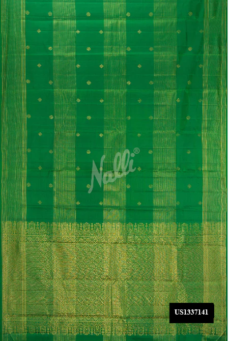 Green Dual Tone Kanchipuram Silk Saree
