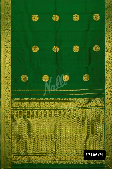 Green Dual Tone Kanchipuram Silk Saree
