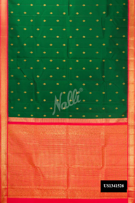 Green Dual Tone Kanchipuram Silk Saree