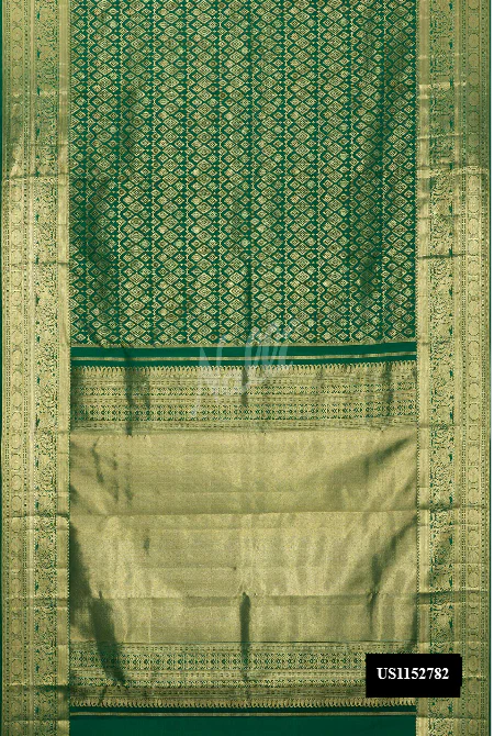Green Dual Tone Kanchipuram Silk Saree