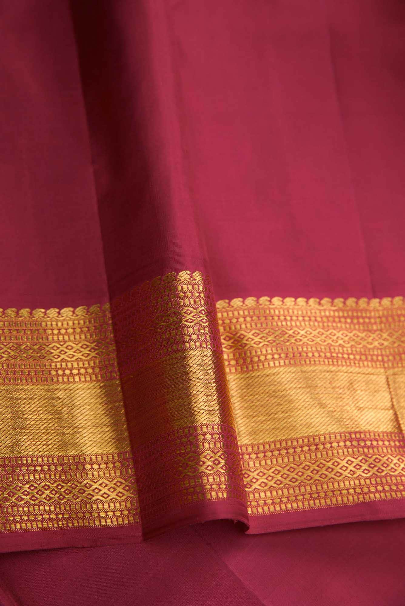 Pure Silk Pure Zari Green Dual Tone Kanjivaram Saree - Image 6
