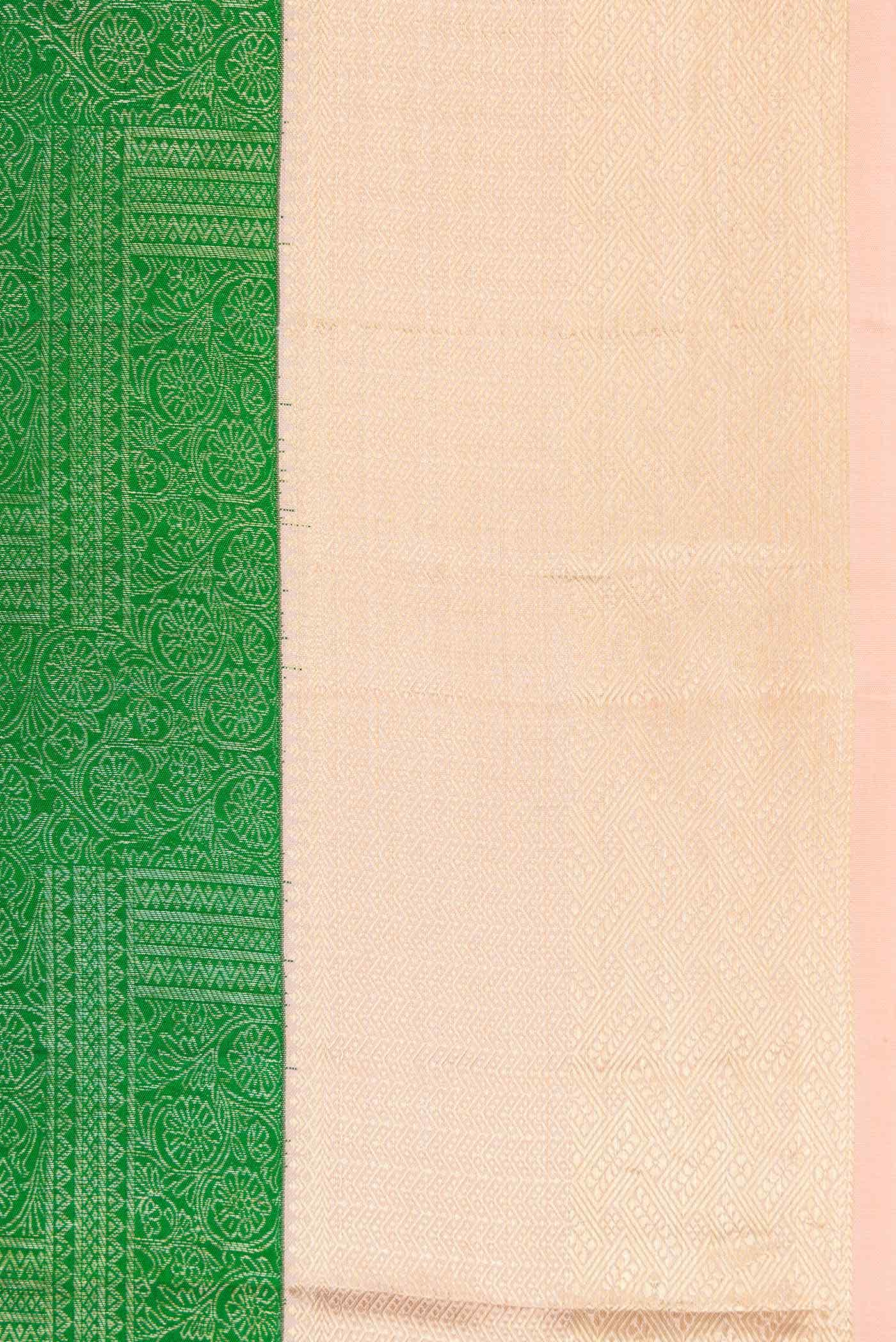 Green Dual Tone Kanjivaram Silk Saree - Image 5