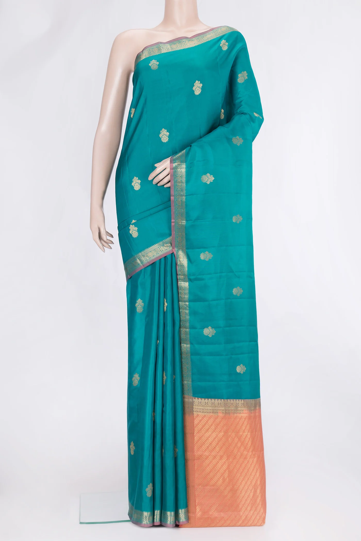 Green Dual Tone Kanjivaram Silk Saree