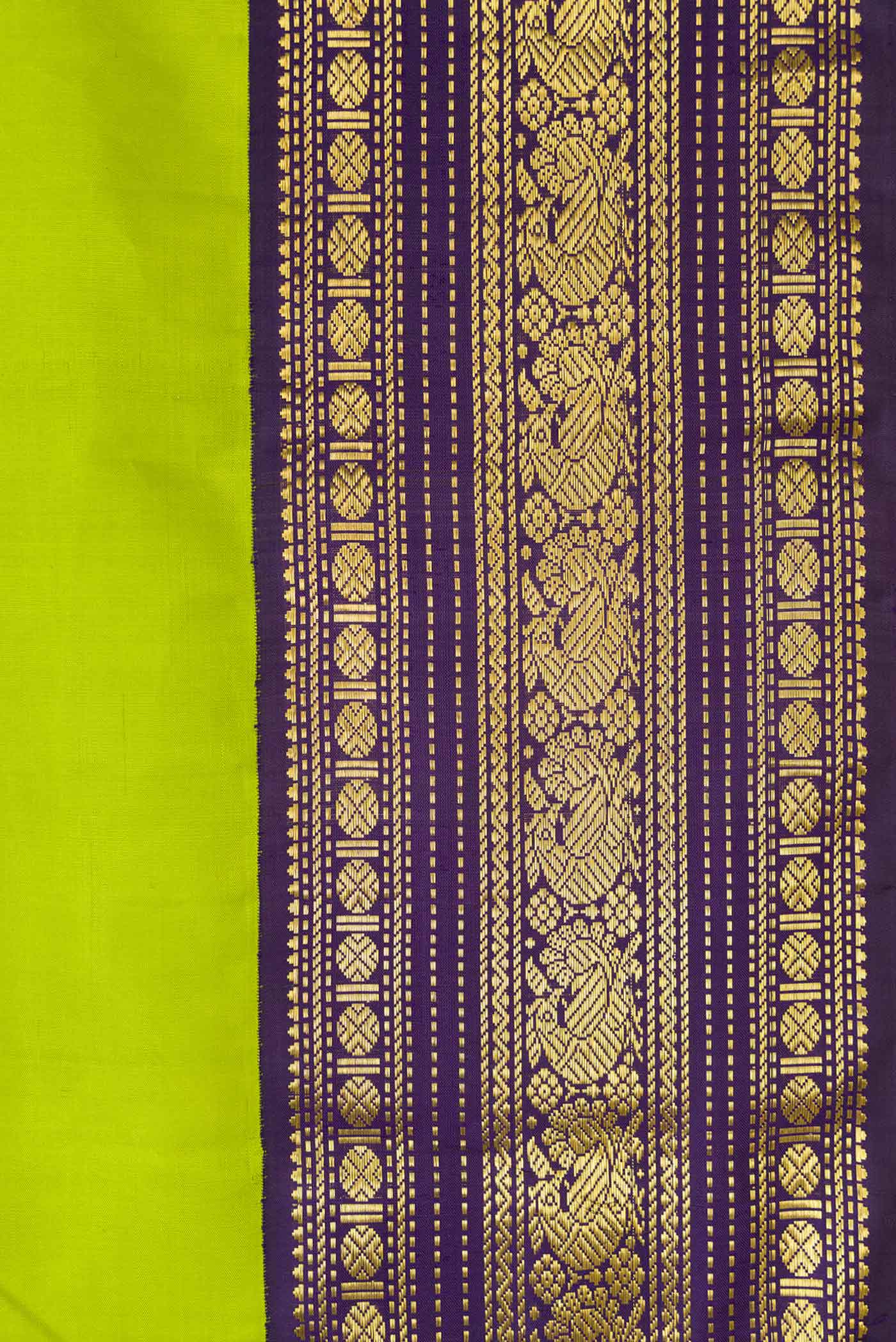 Parrot Green Kanjivaram Silk Saree - Image 3