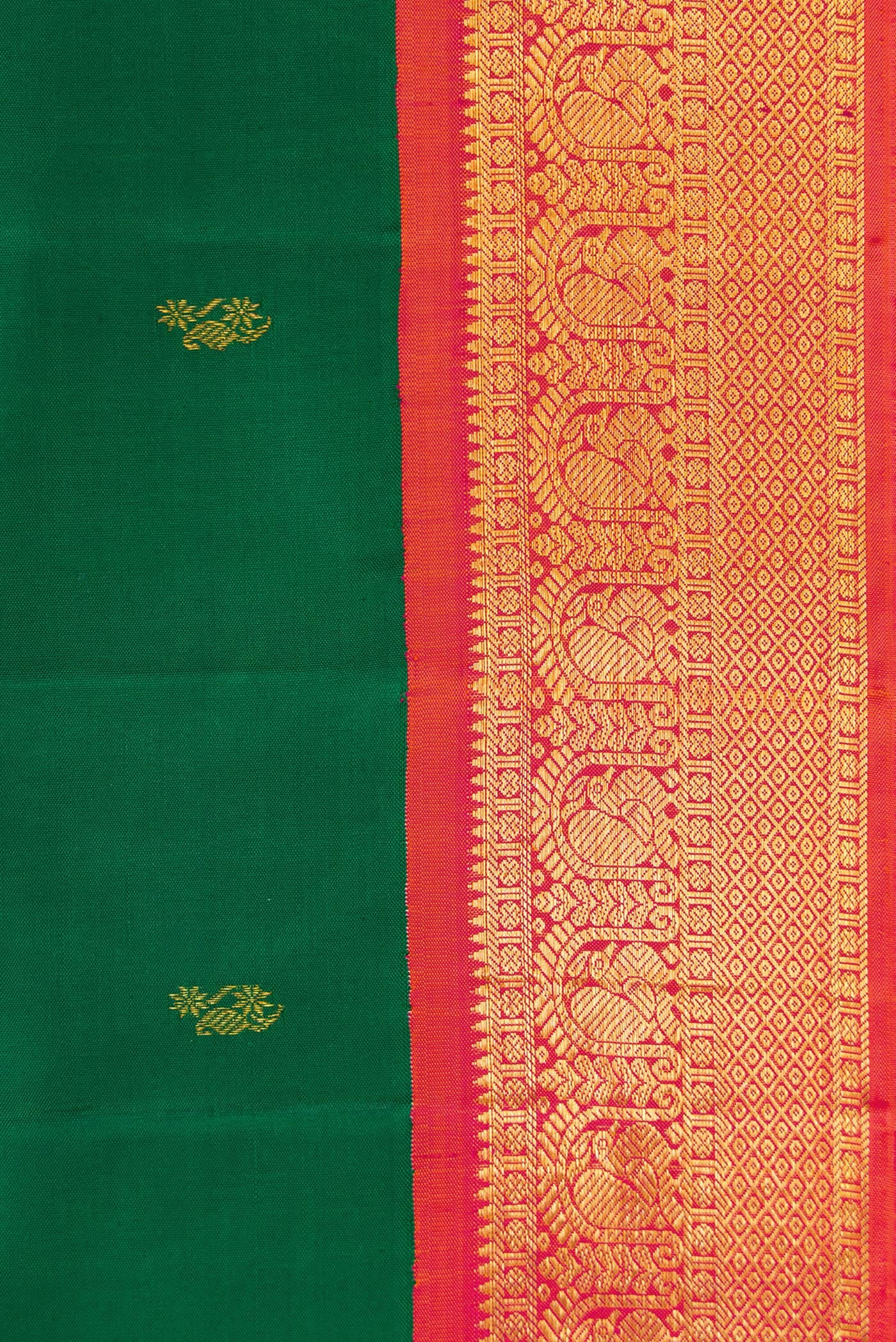 Green Kanjivaram Silk Saree - Image 3