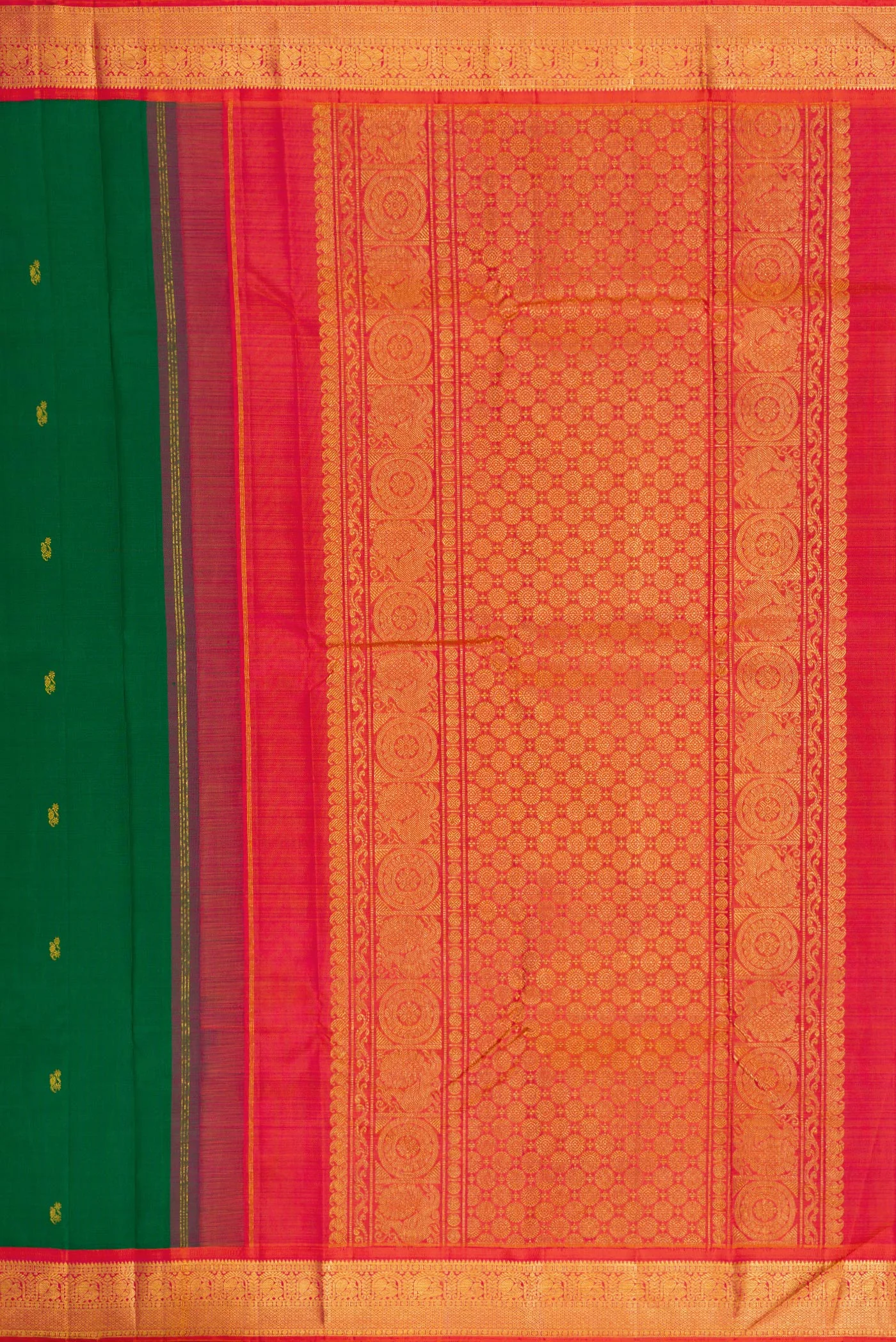 Green Kanjivaram Silk Saree - Image 7