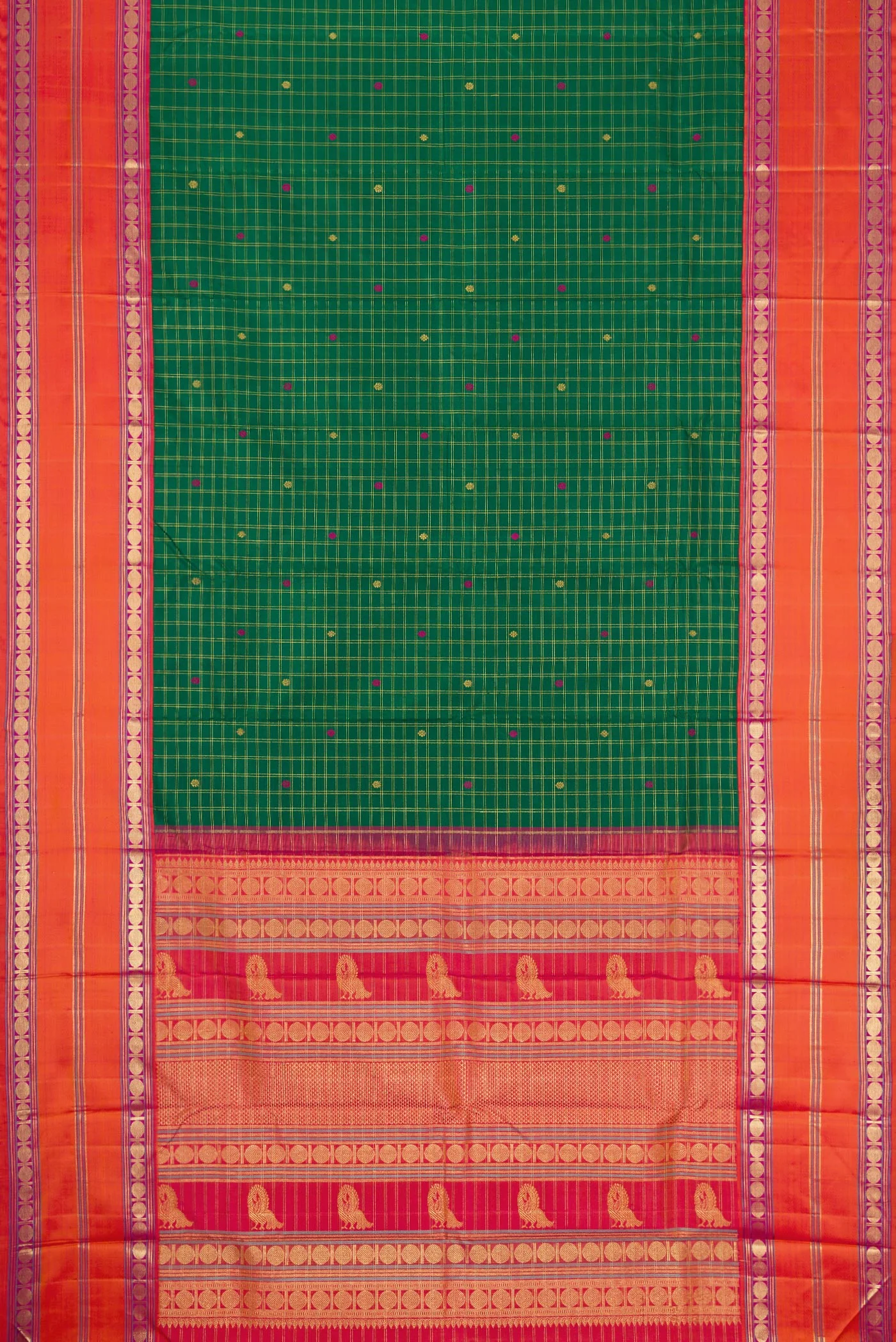 Green Kanjivaram Silk Saree - Image 6