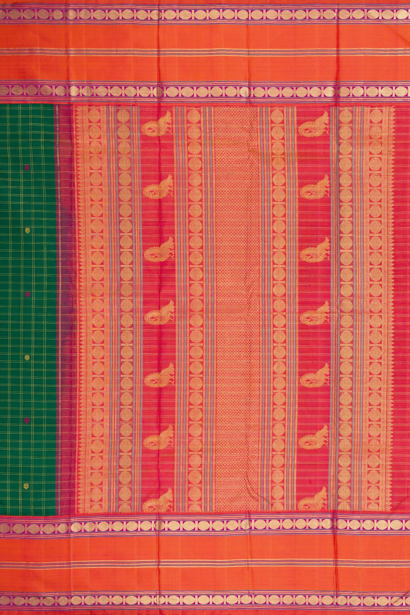 Green Kanjivaram Silk Saree - Image 7