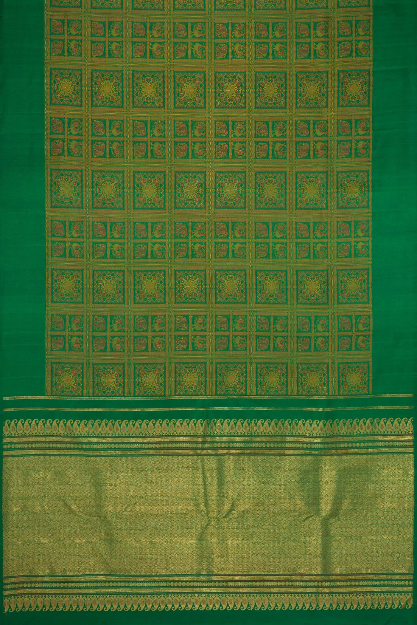 Green Kanjivaram Silk Saree - Image 6