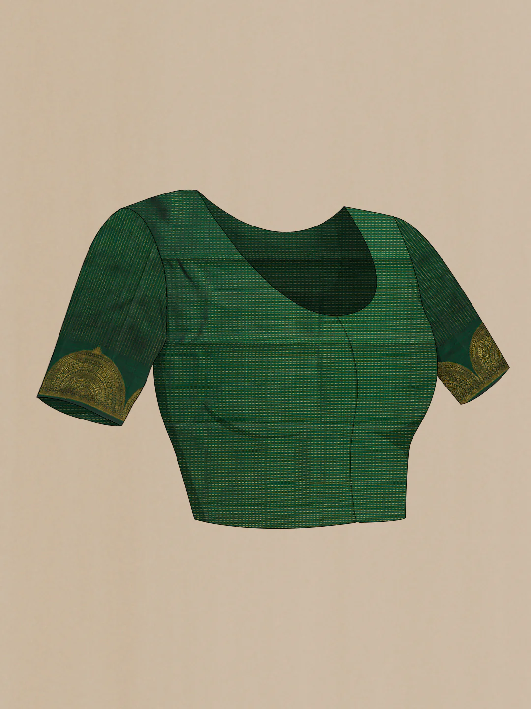 Bottle Green Kanjivaram Silk Saree - Image 5