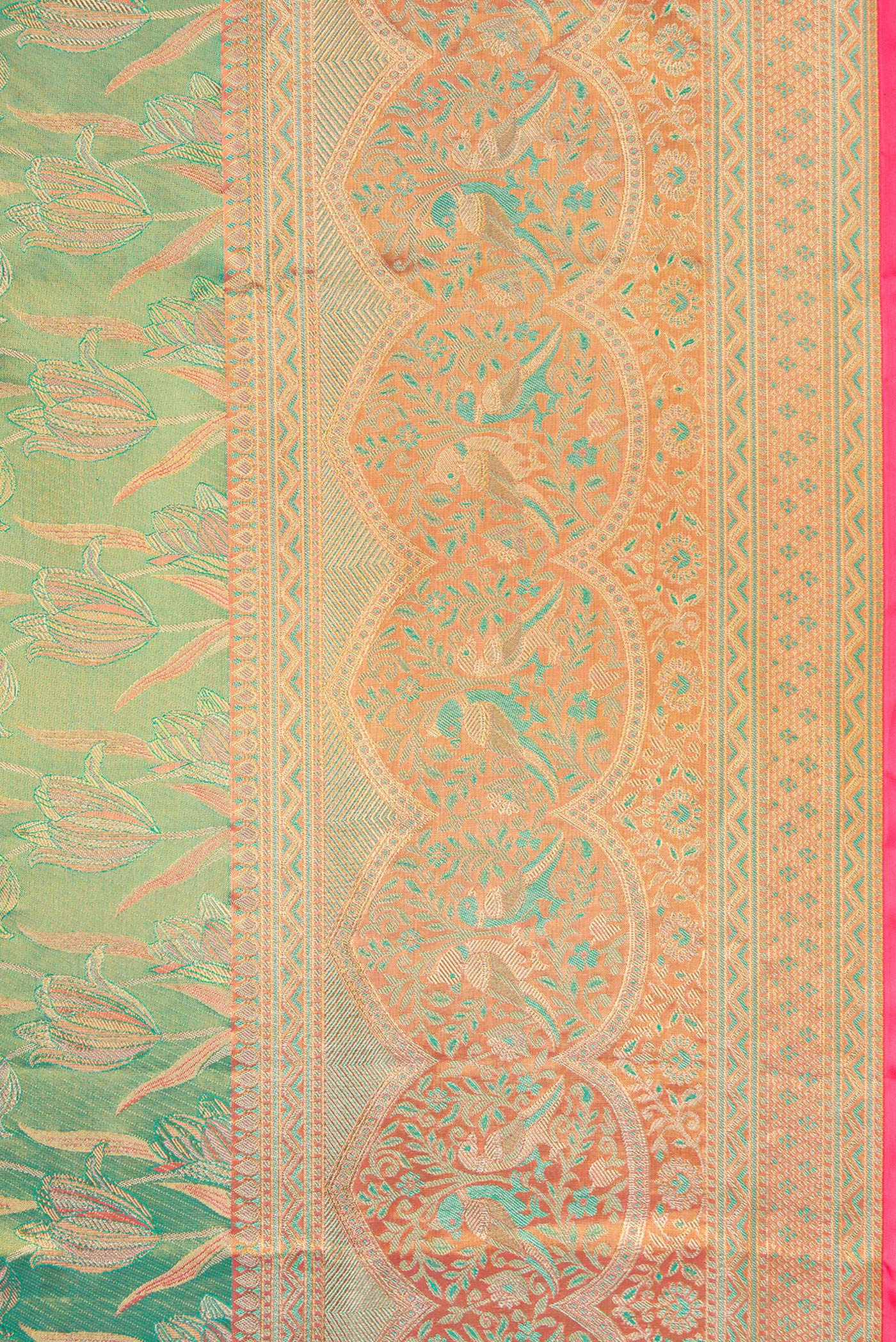 Green Kanjivaram Tissue Silk Saree - Image 3