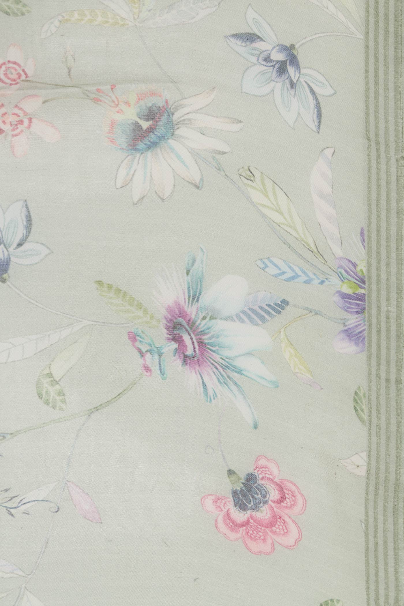Sage Green Organza Silk Saree - Image 3