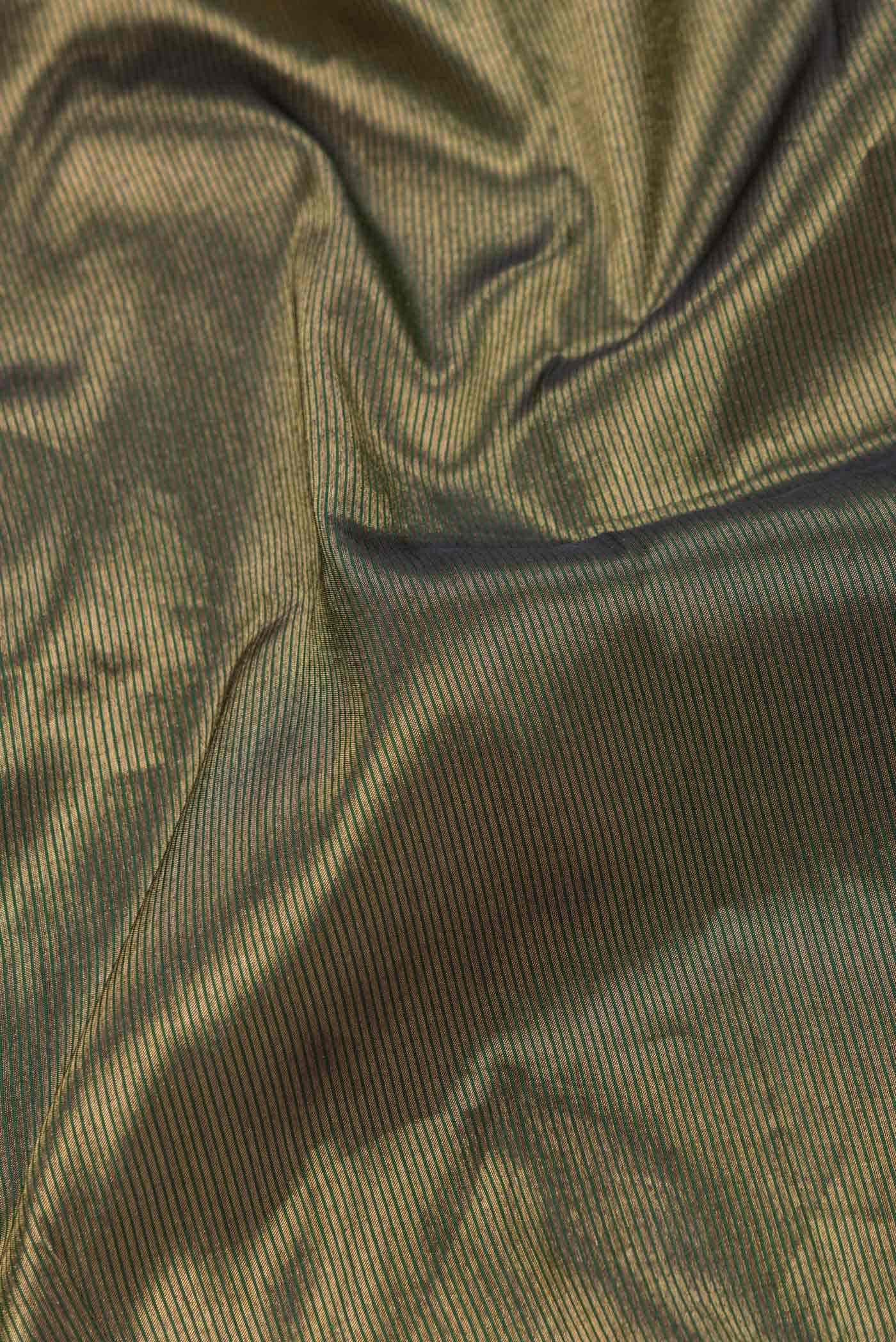 Green Dual Tone Paithani Silk Saree - Image 3