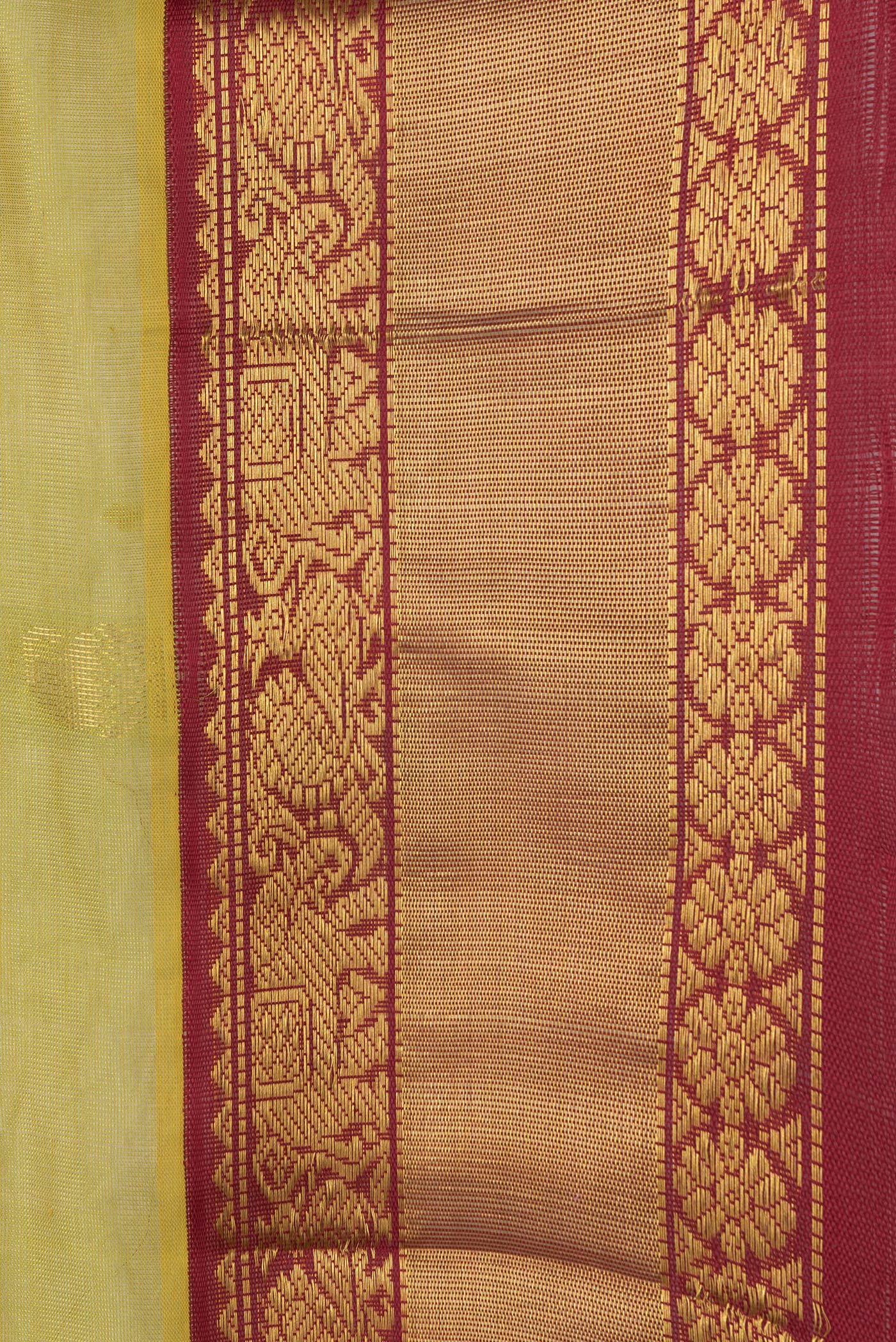 Green Silk Cotton Saree - Image 3