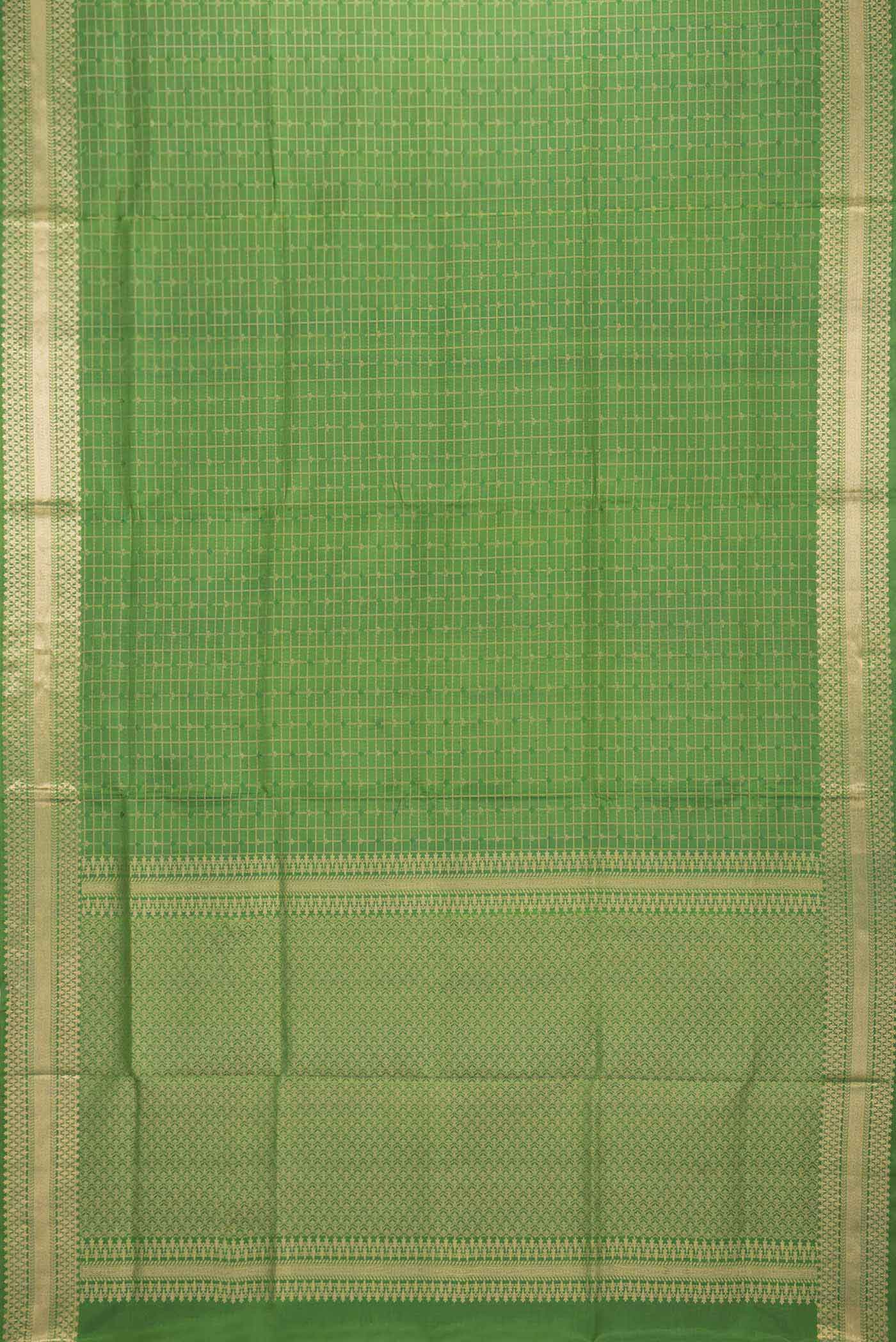 Green Soft Silk Saree - Image 6