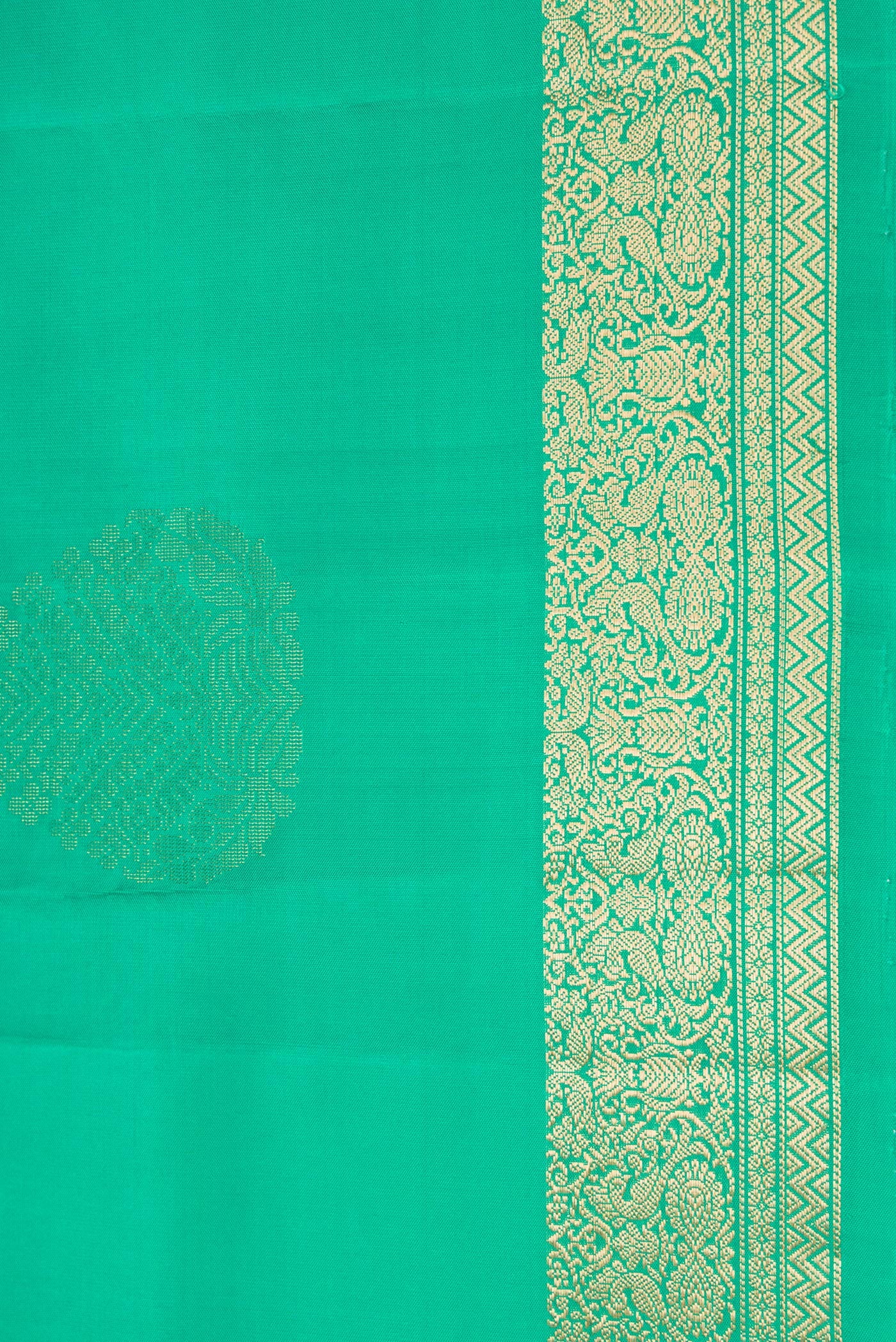 Green Soft Silk Saree - Image 3