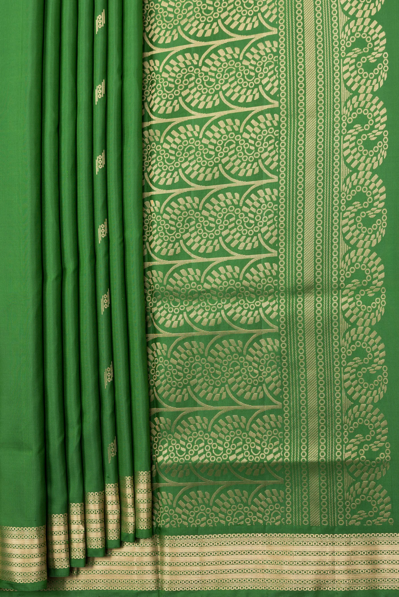 Green Soft Silk Saree - Image 4