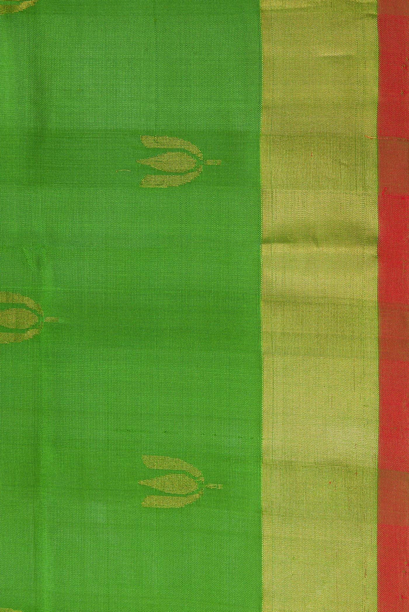 Green Uppada Silk Saree - Image 3