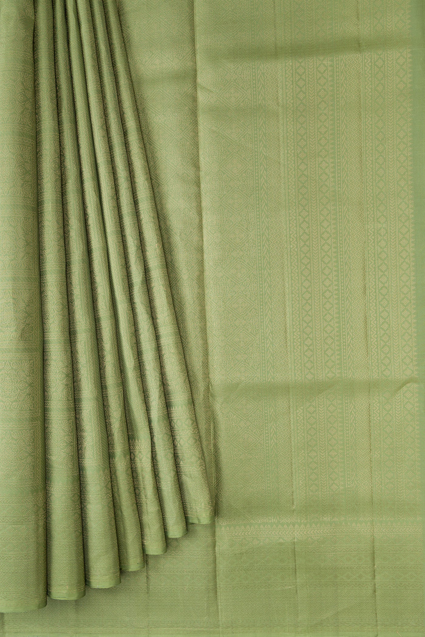 Green Soft Silk Saree - Image 4