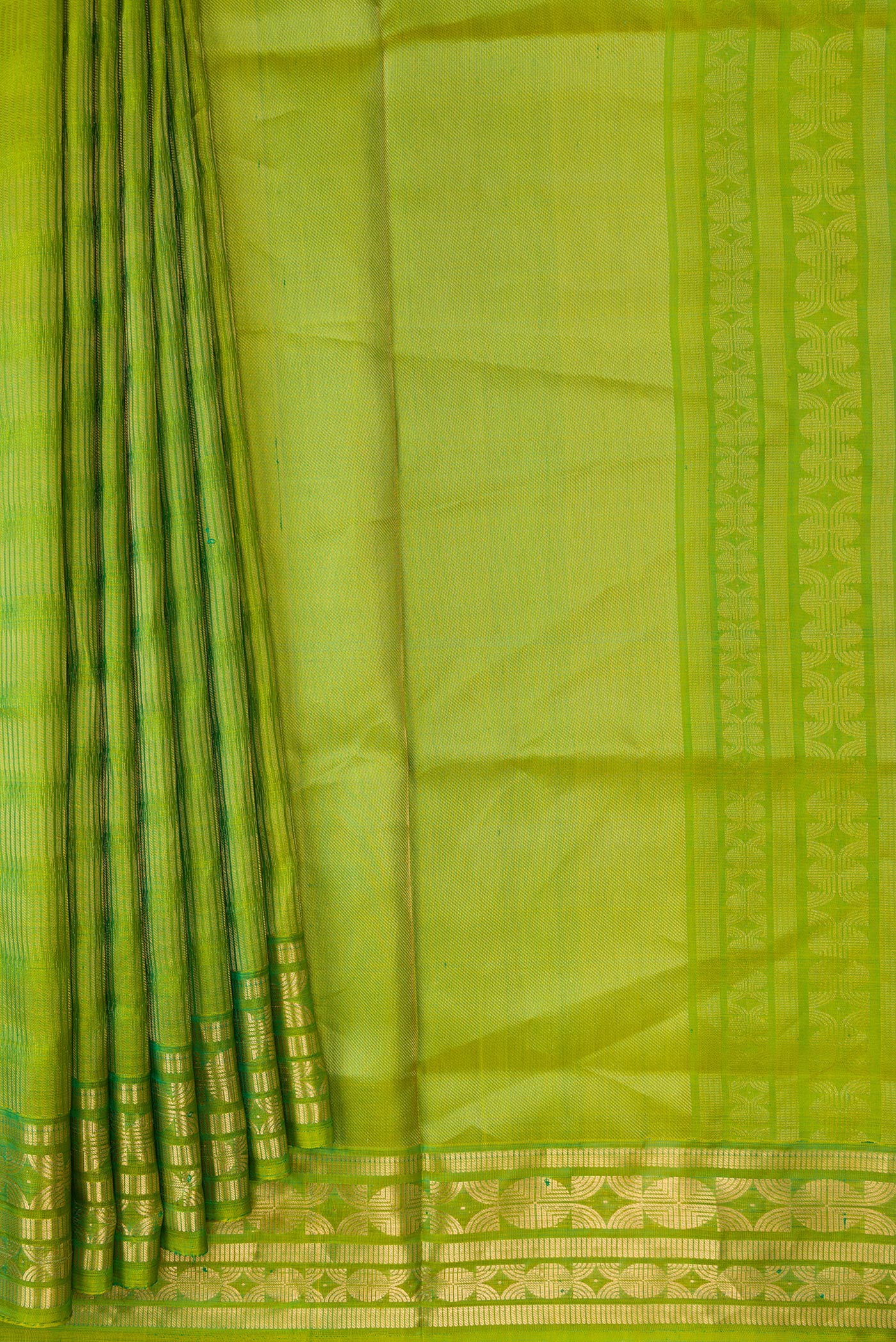 Green Soft Silk Saree - Image 4