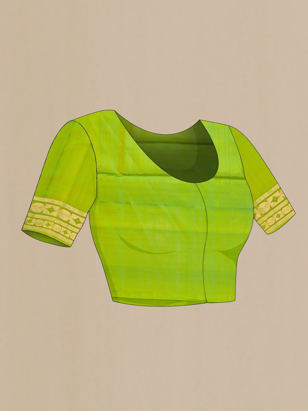 Green Soft Silk Saree - Image 5