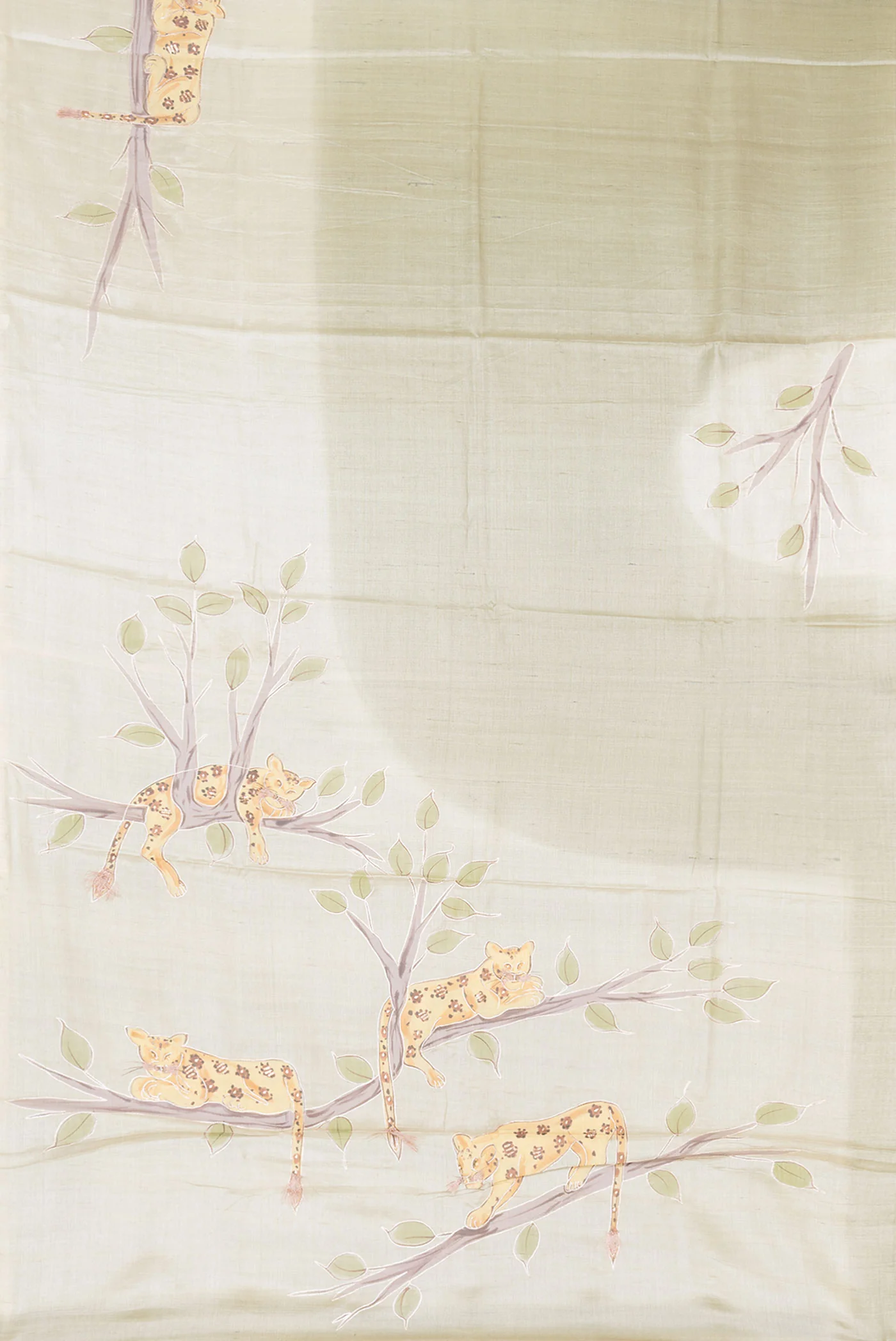 Green Dual Tone Tussar Saree - Image 6