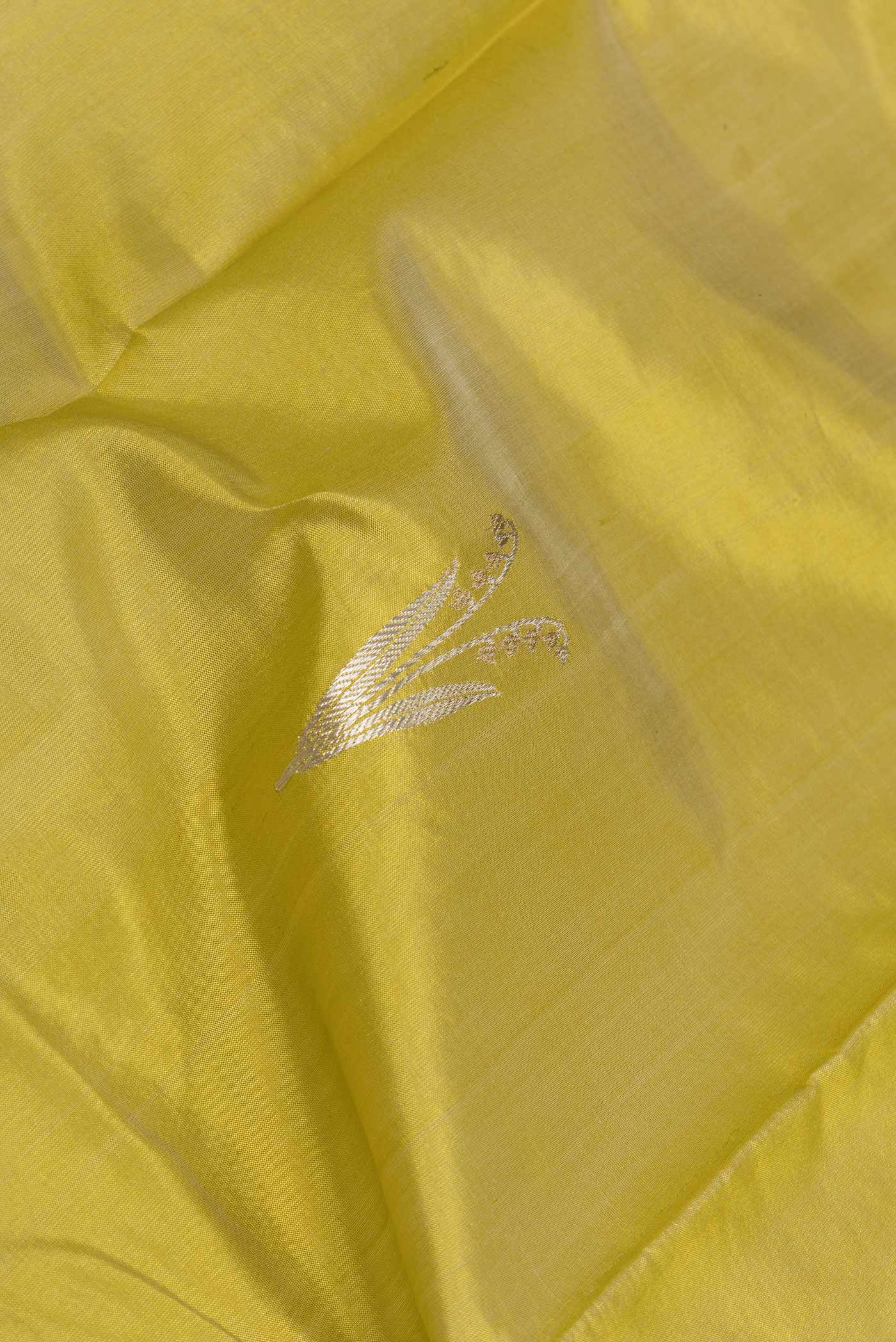 Green Banarasi Katan Silk Saree - Image 2