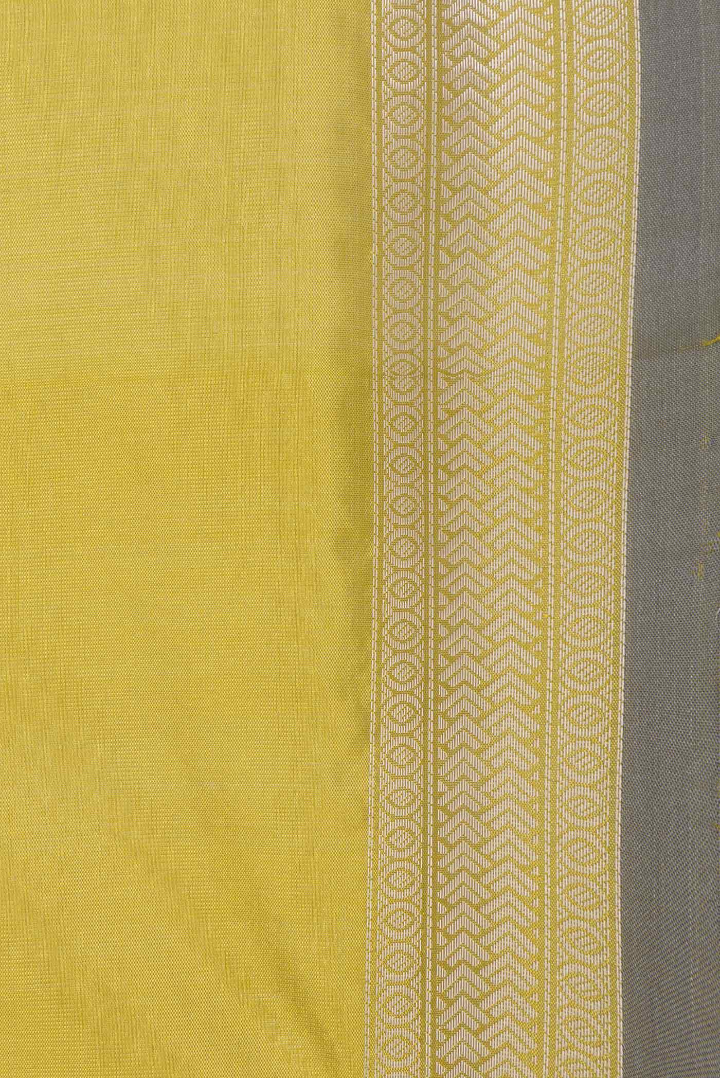 Green Banarasi Katan Silk Saree - Image 3