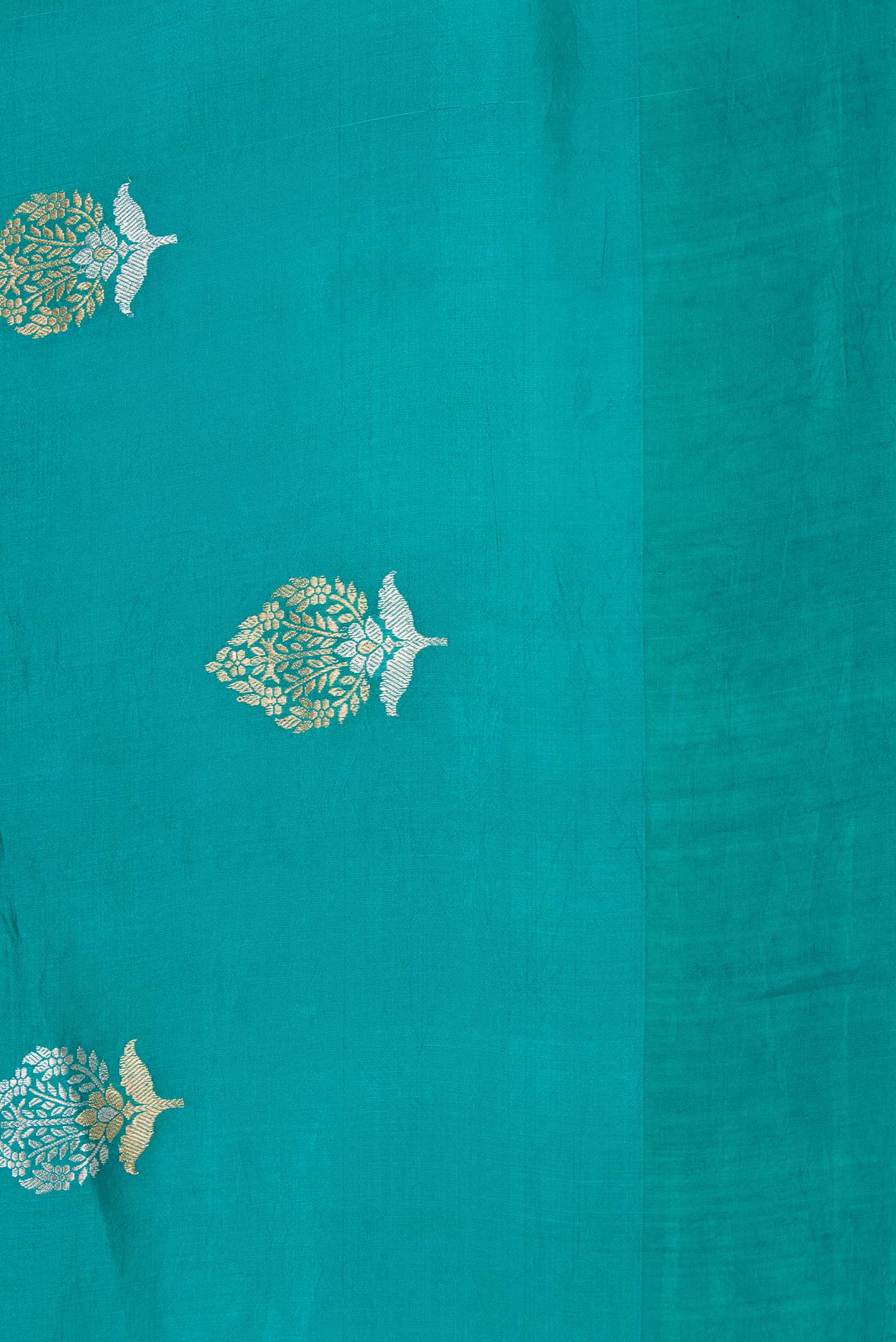 Blue Banarasi Katan Silk Saree - Image 3