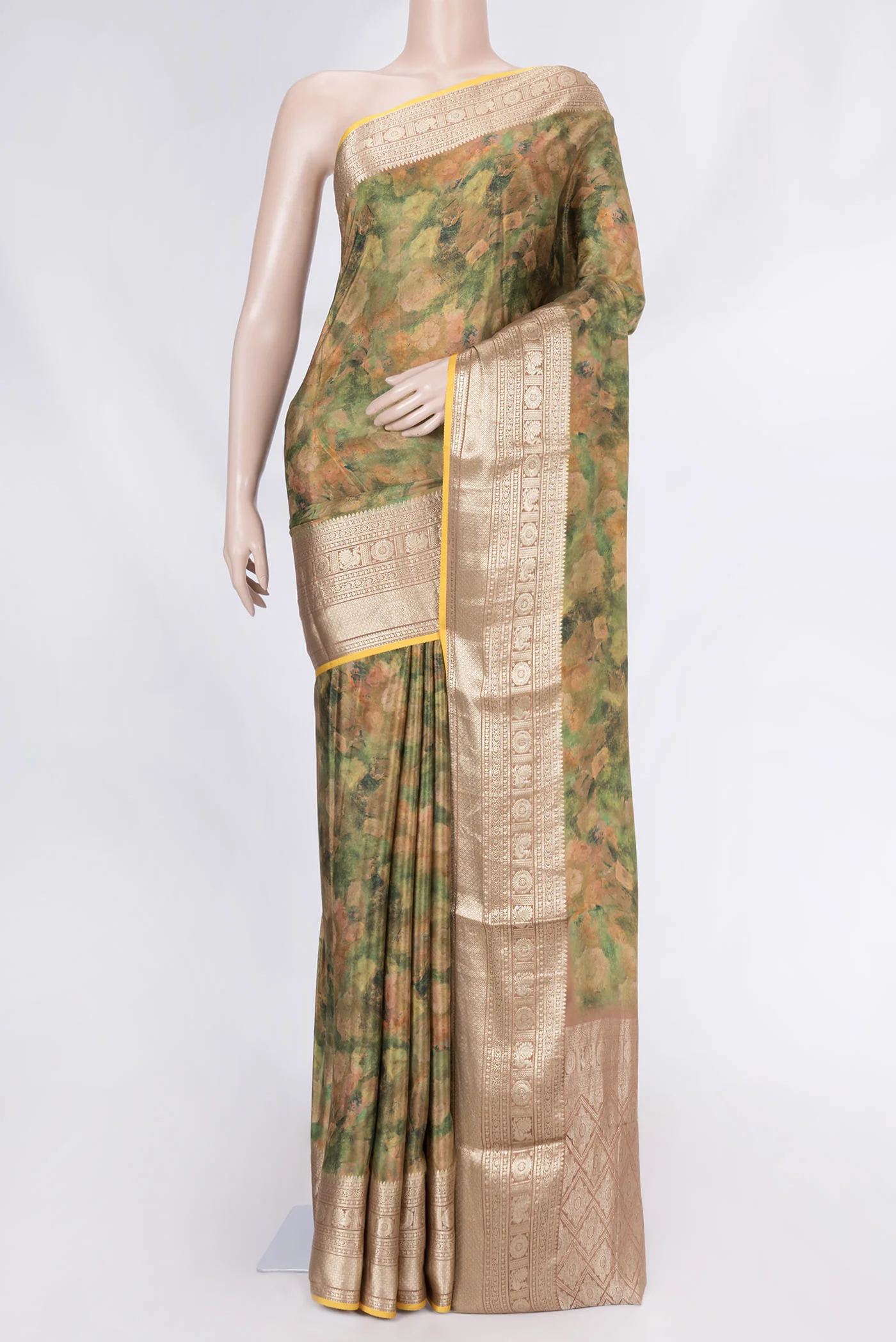 Multi Color Crepe Saree