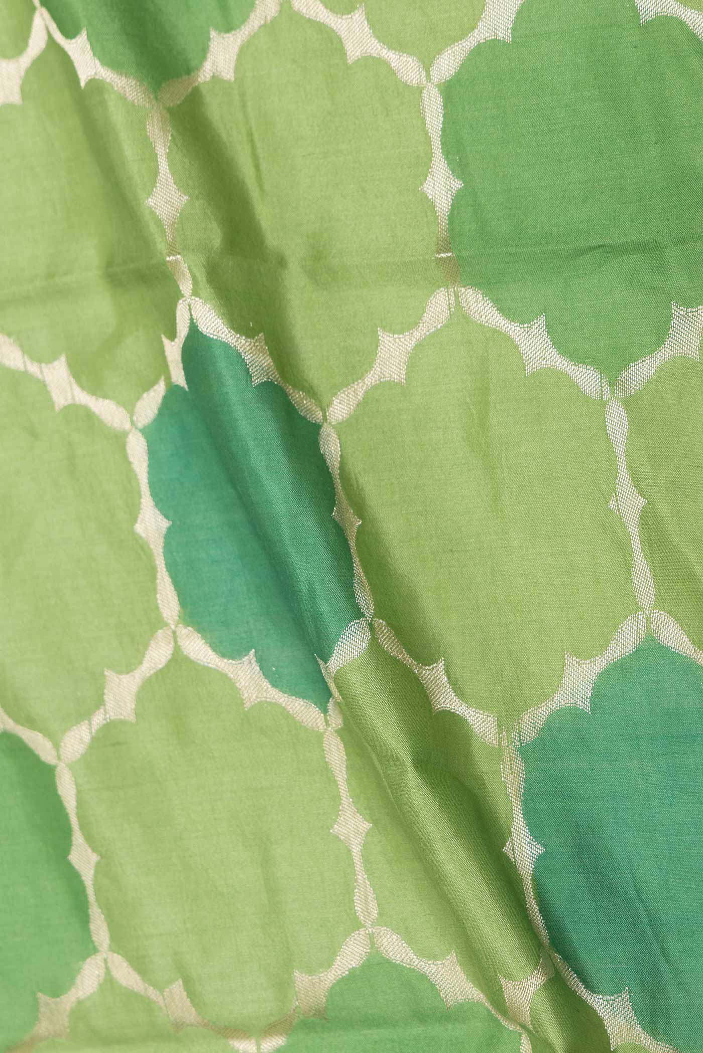 Green Banarasi Raw Silk Saree - Image 2