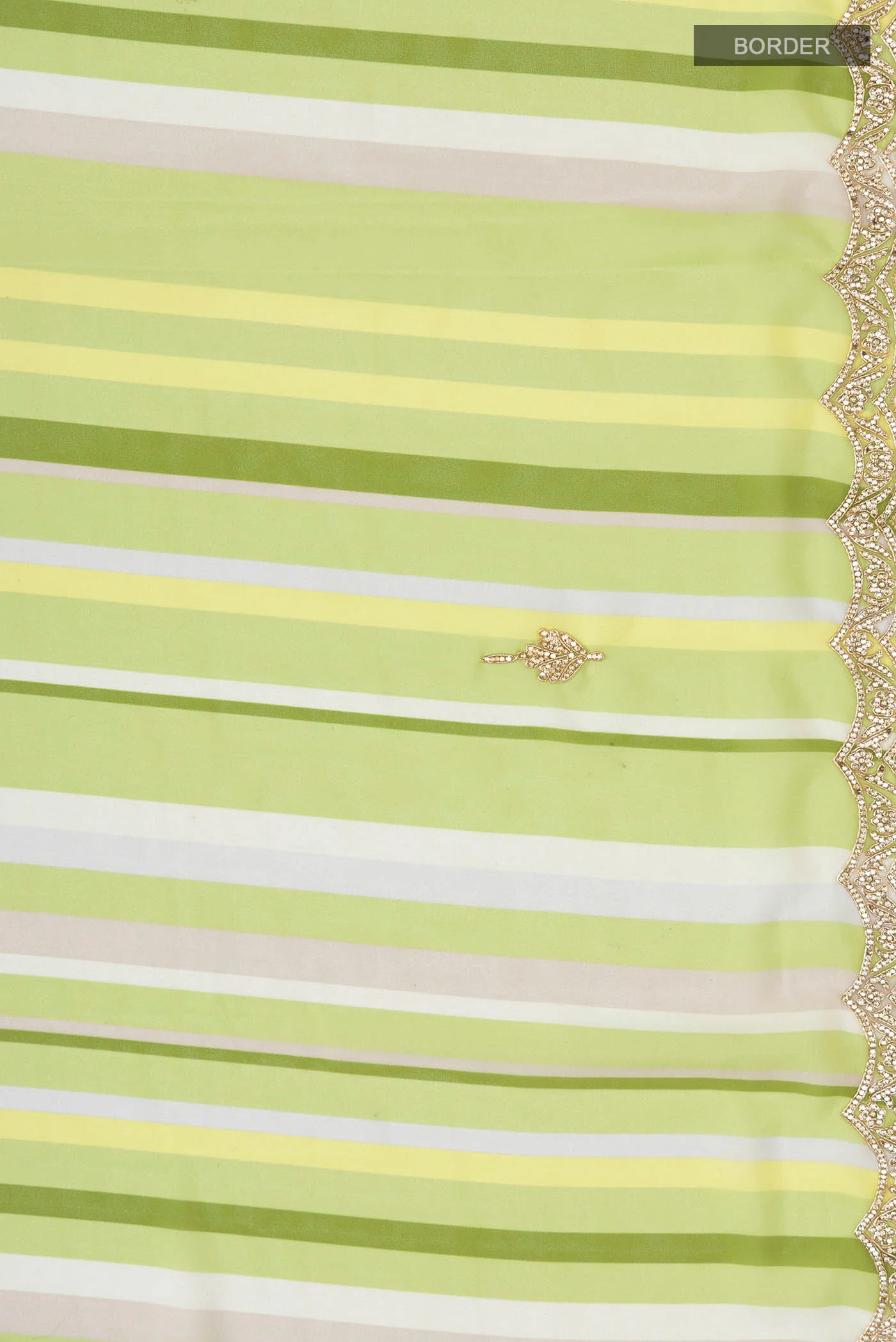 Green Georgette Saree - Image 3