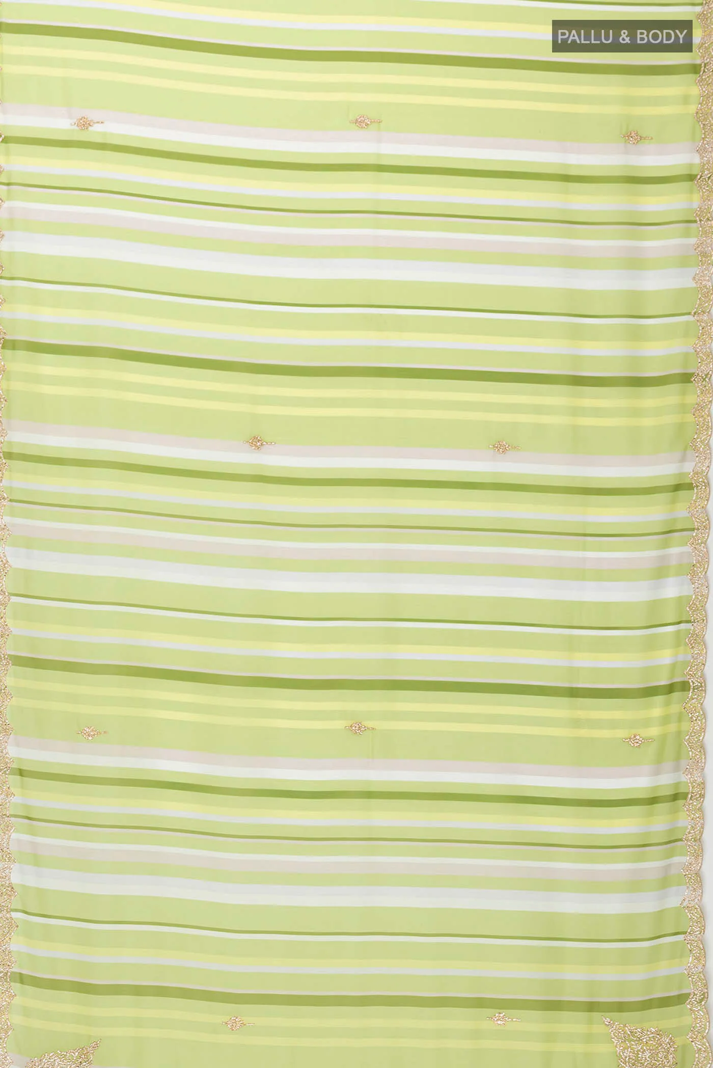 Green Georgette Saree - Image 5