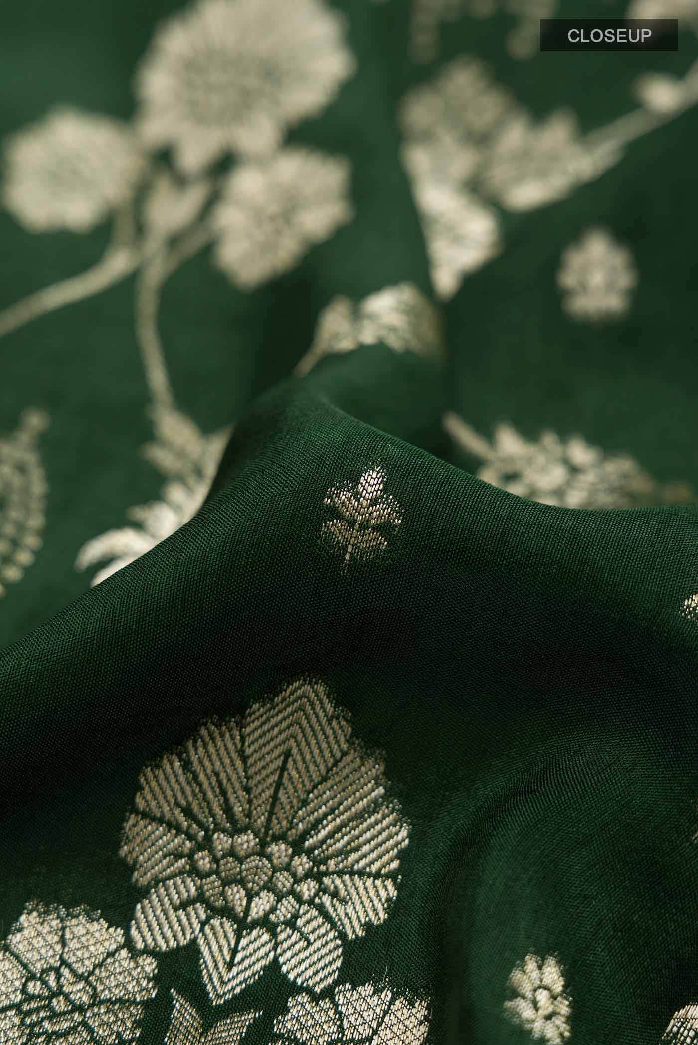 Green Georgette Saree - Image 2
