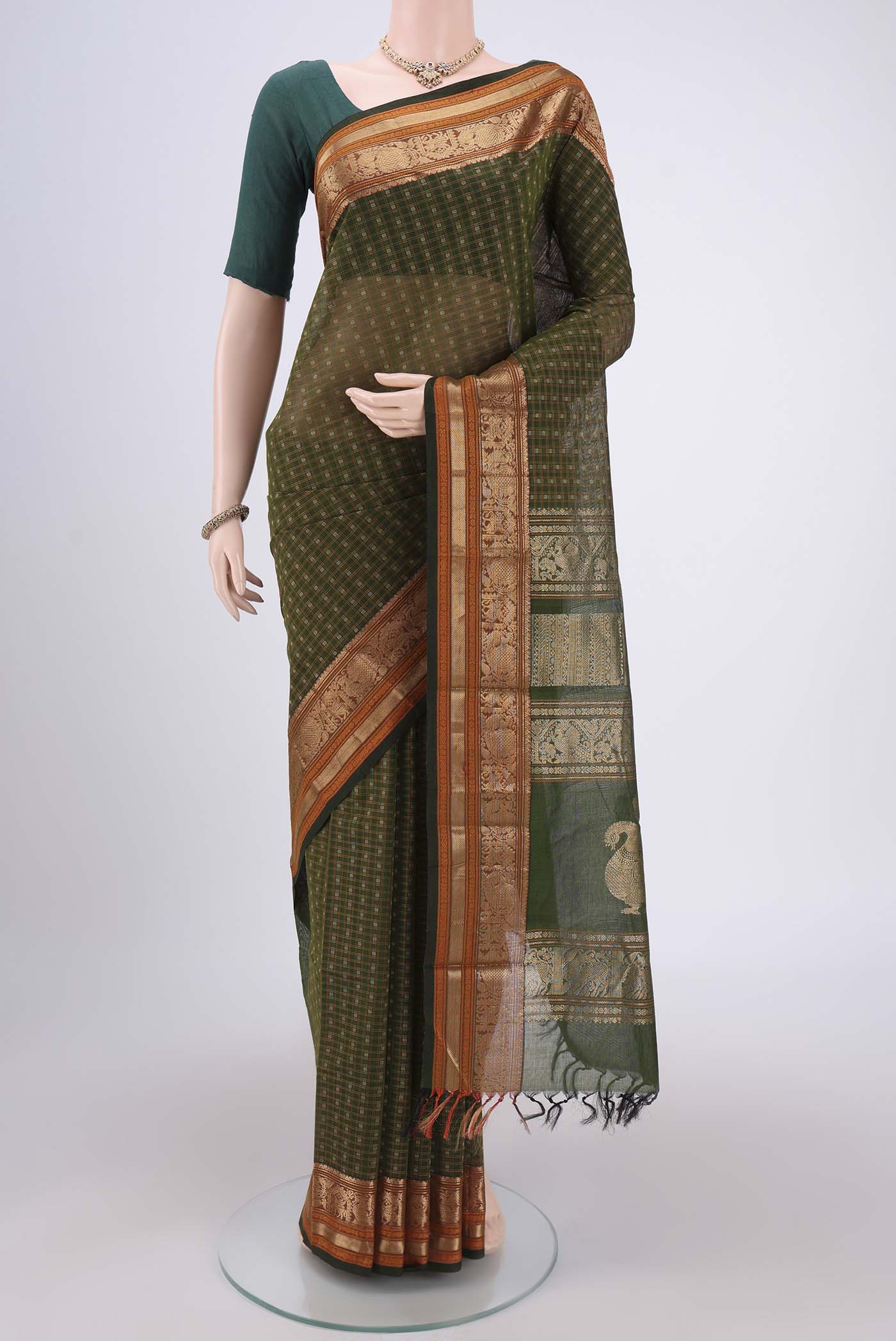 Green Kanchi Cotton Saree