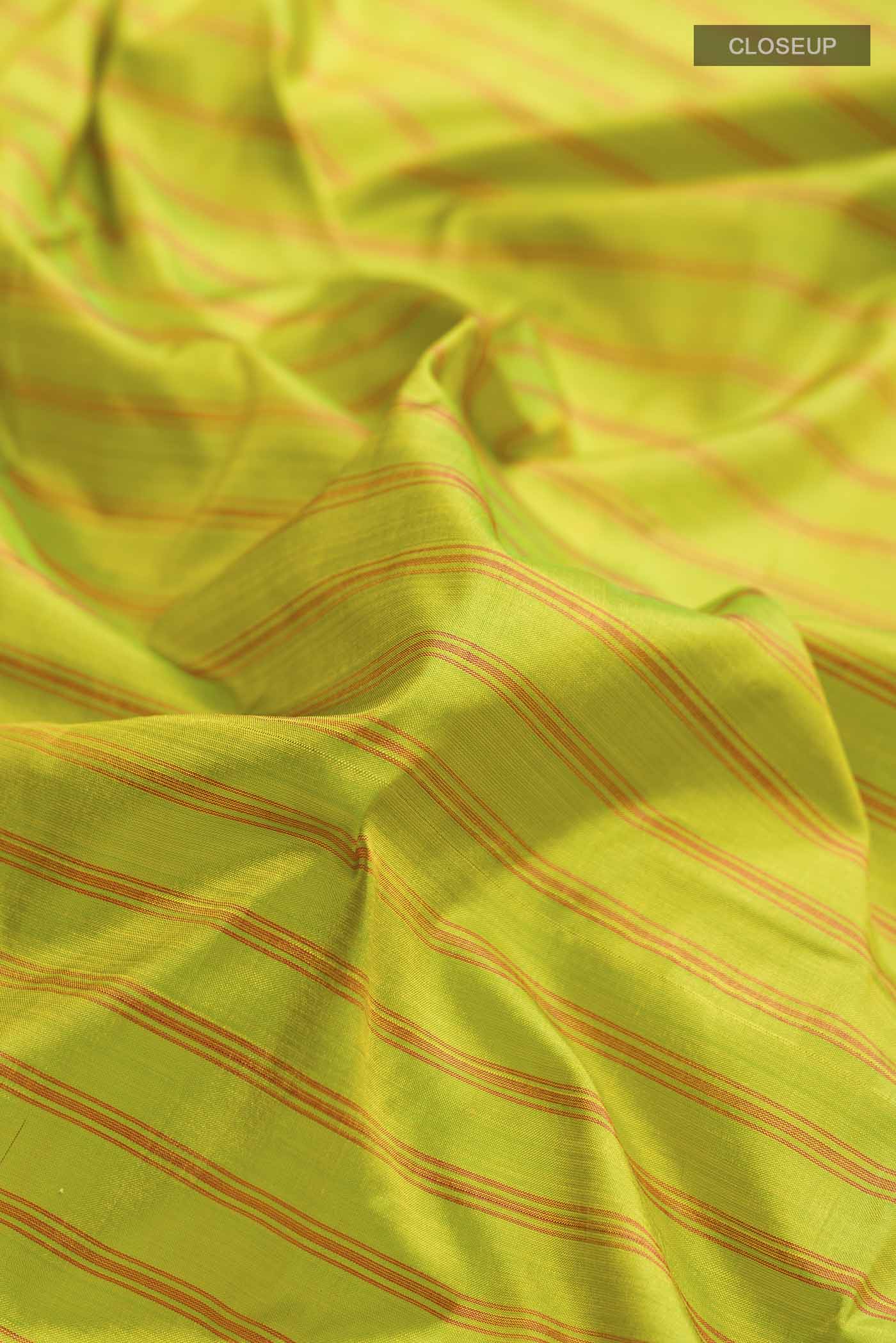 Green Kanjivaram Silk Nine Yards Saree - Image 2